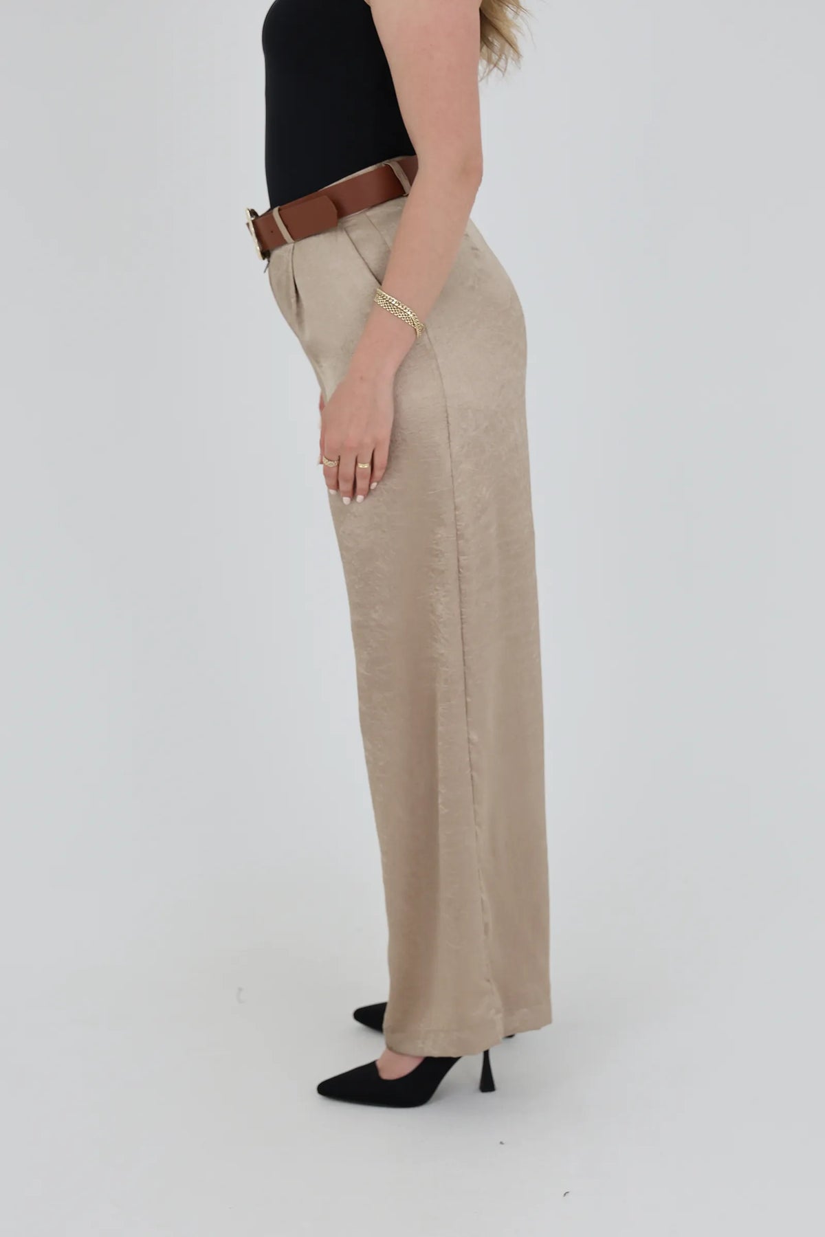 Pantallona elegant high waisted