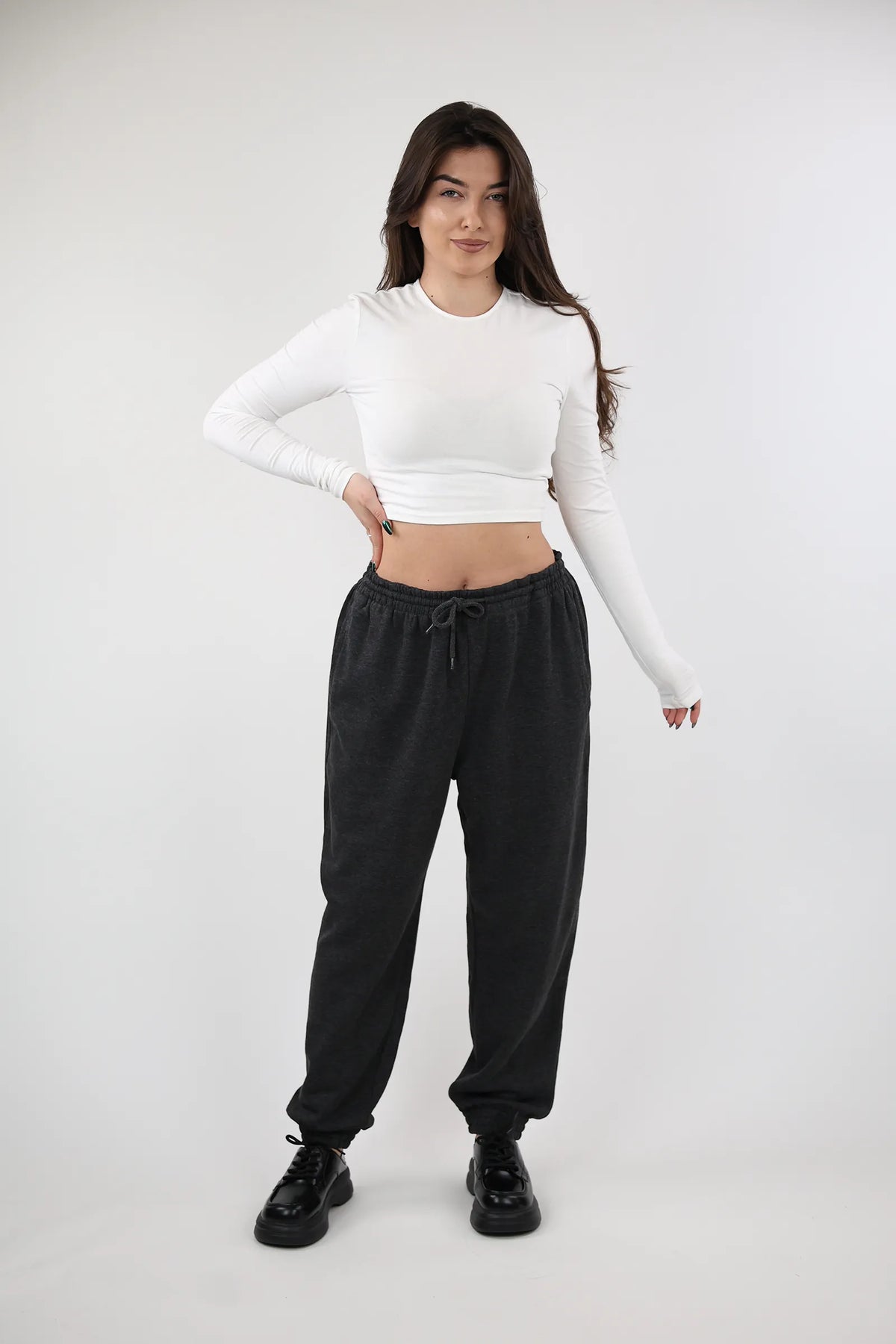 Trenerka elastic waist fleece
