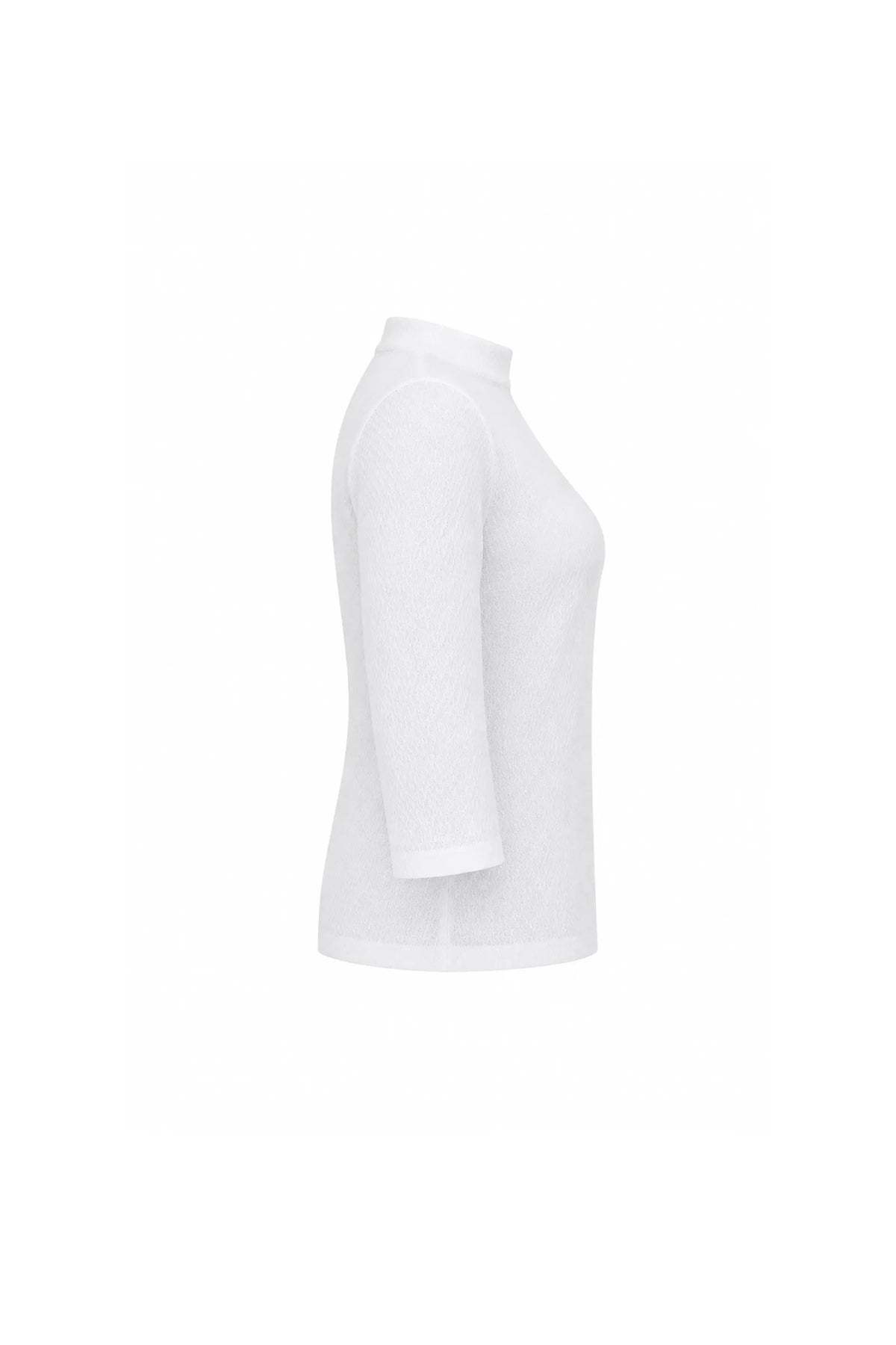 Bluze ribbed mock neck