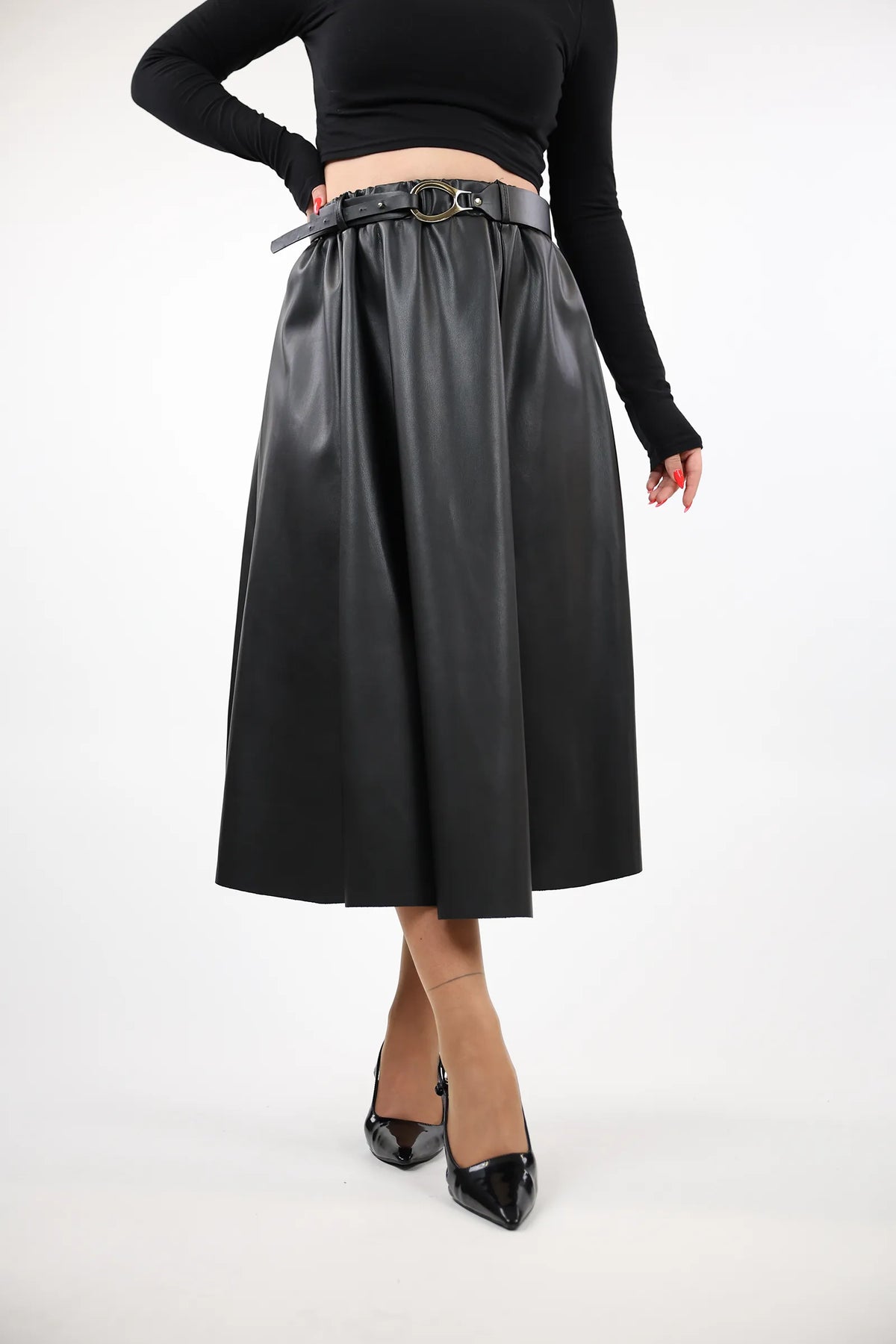 Fund pleated a line midi