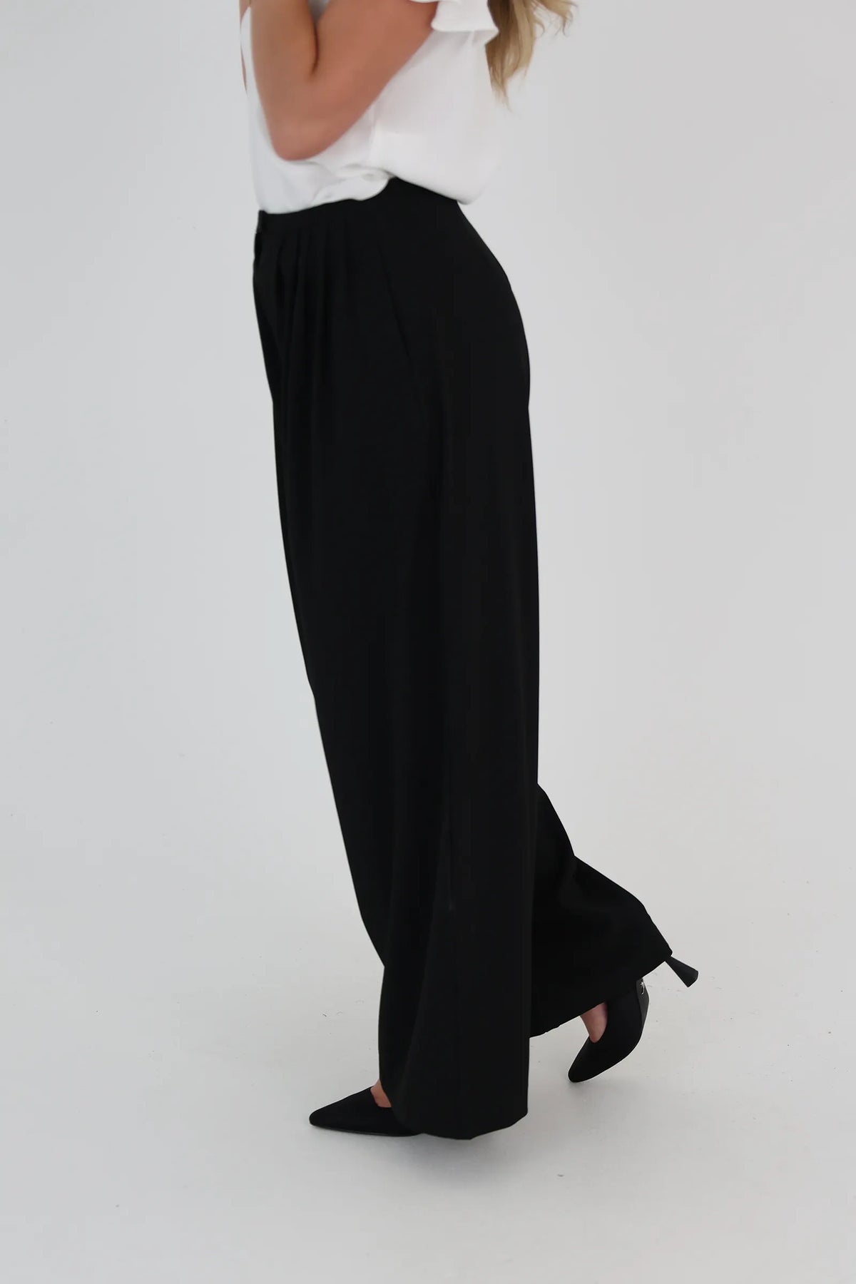 Pantallona flowy black