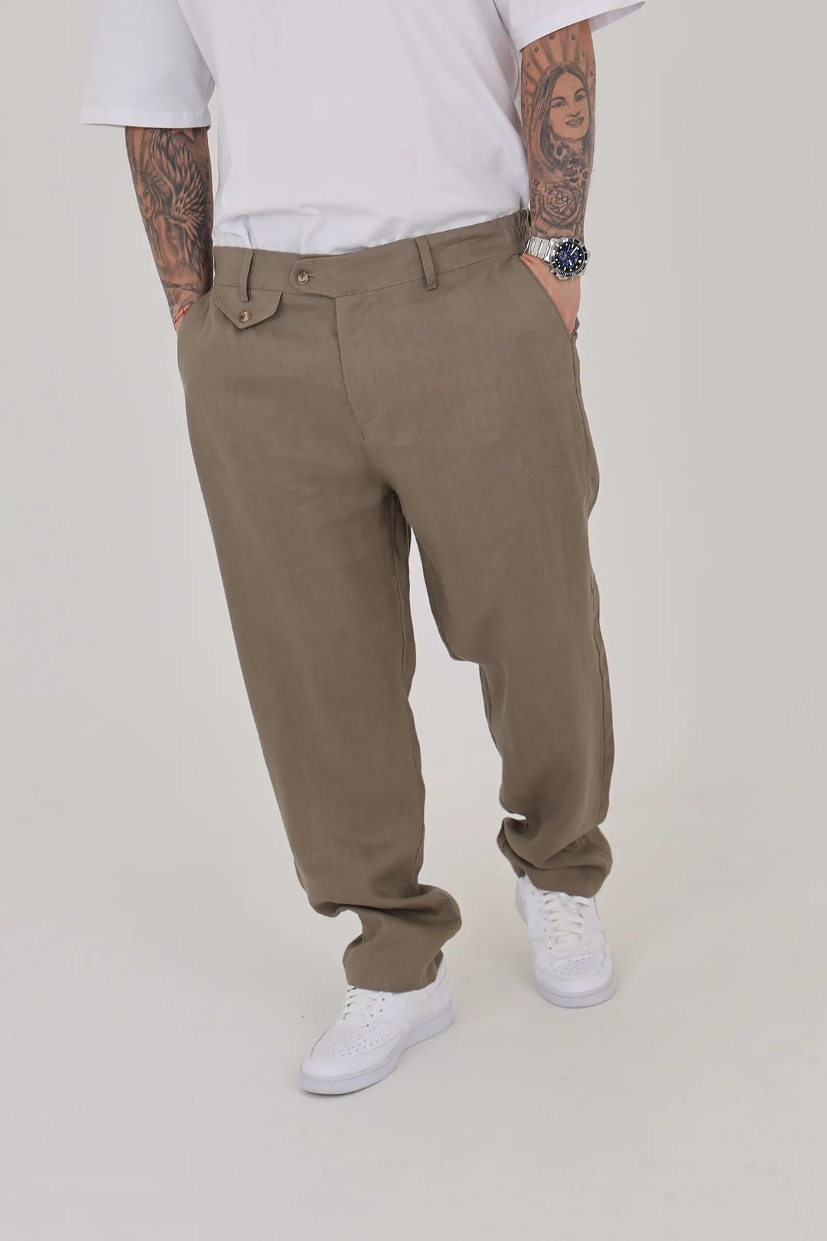 Pantallona linen chinos