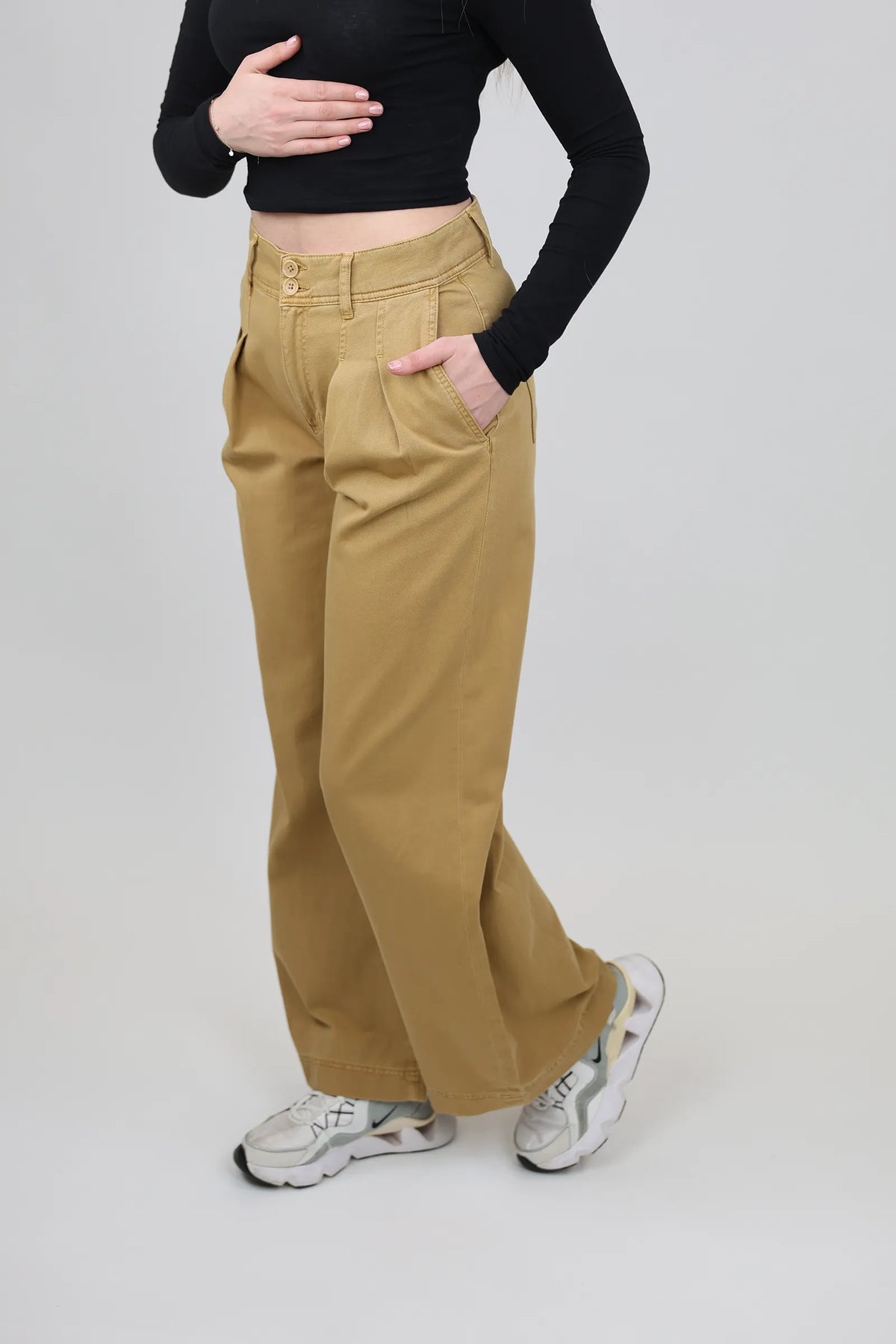 Pantallona double pleat