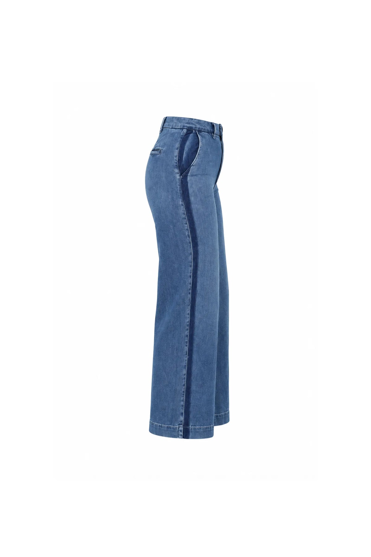 Farmerka wide-leg blue denim