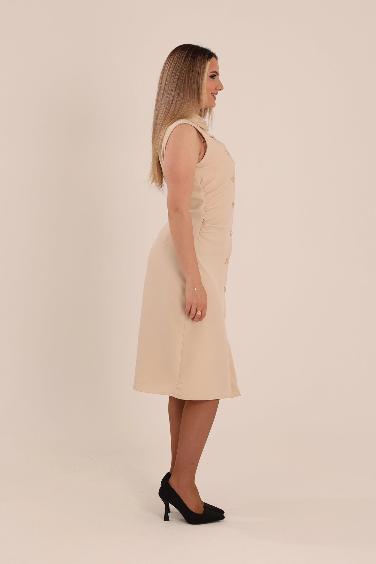 Fustan ruched sides
