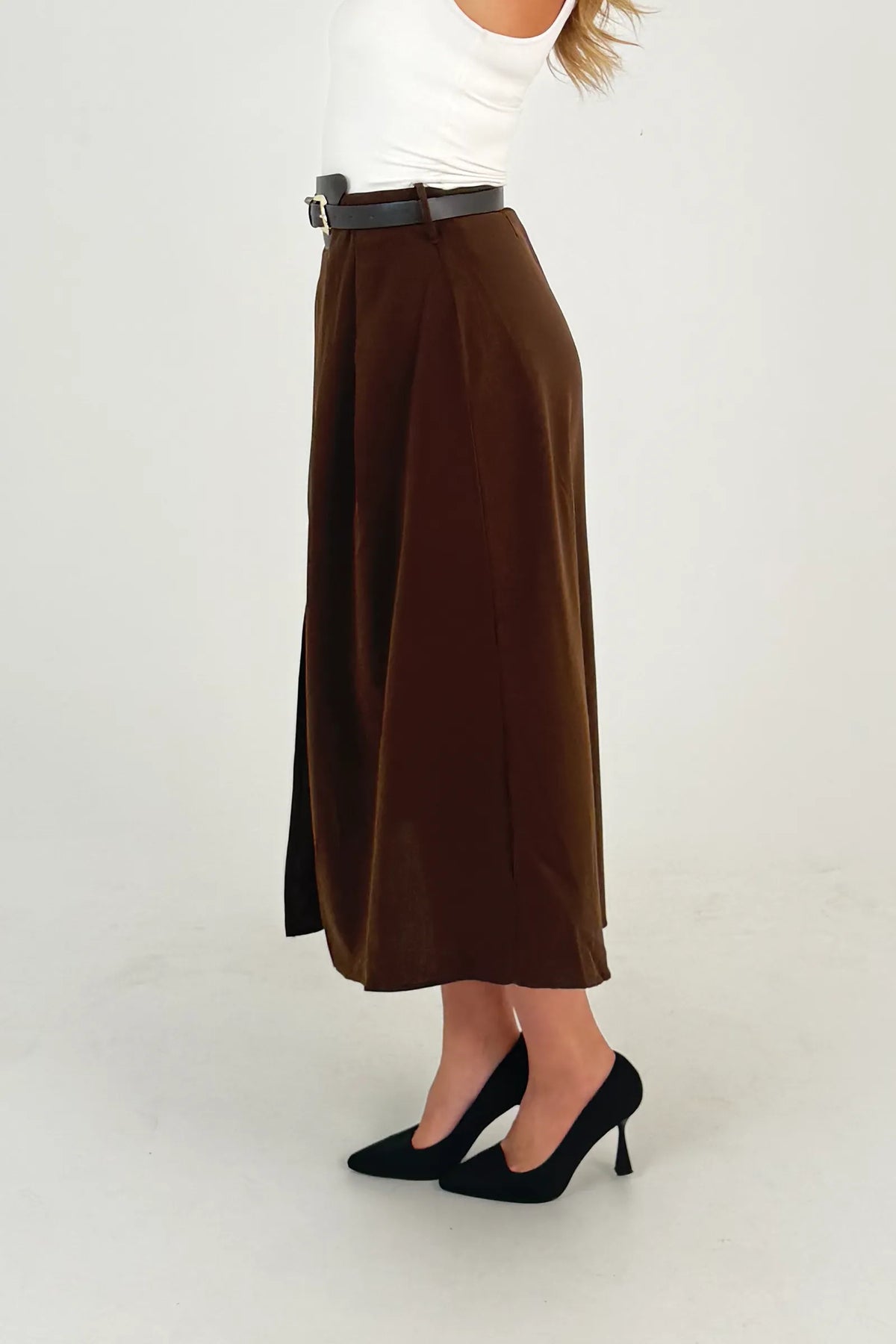 Fund  pleated midi skirt