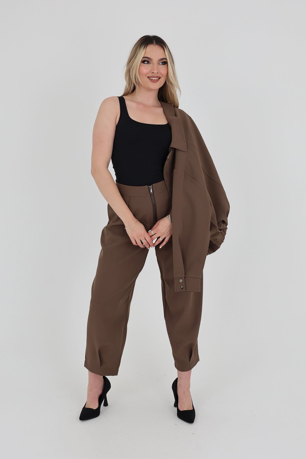Pantallona front zip