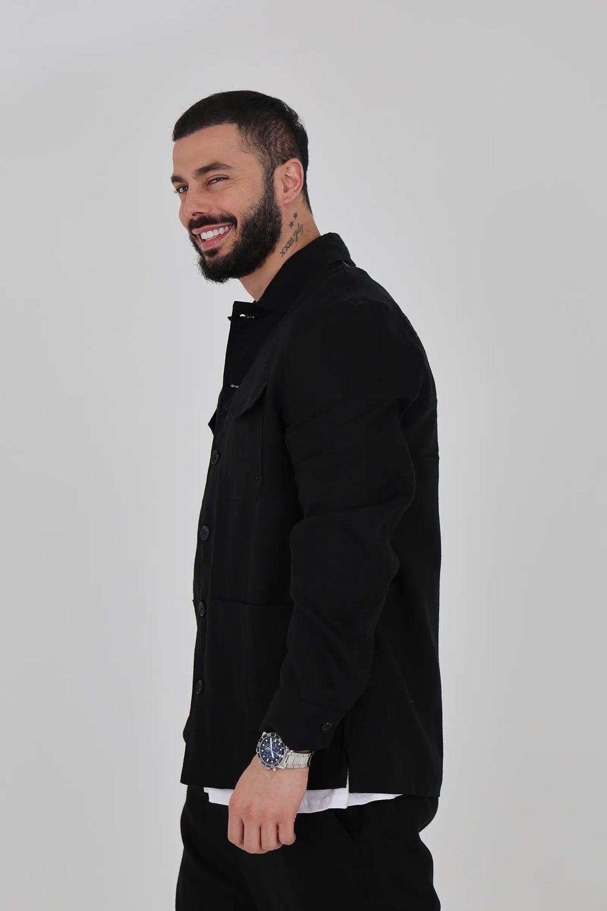 Sako linen shacket