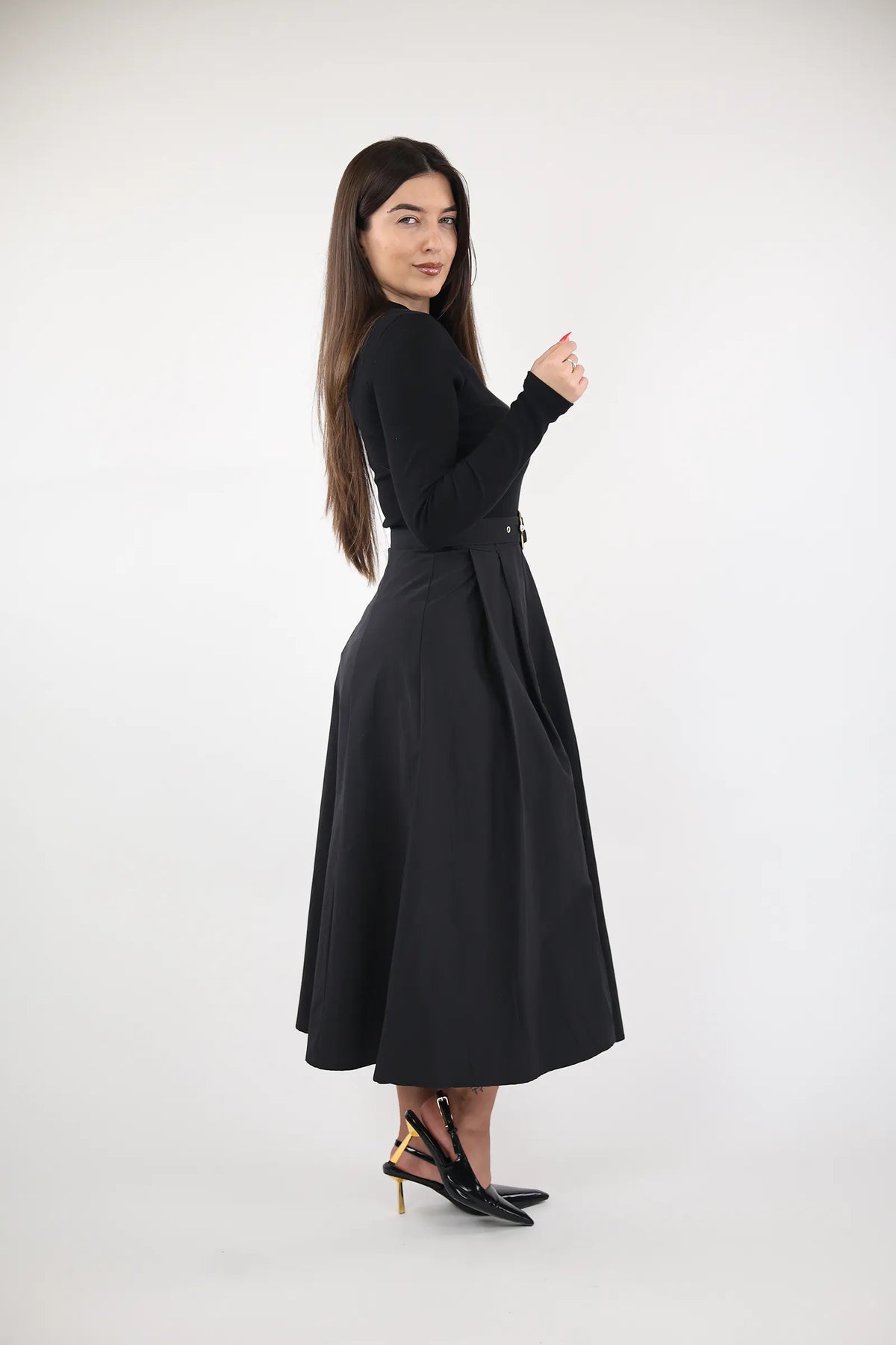 Fustan casual belted