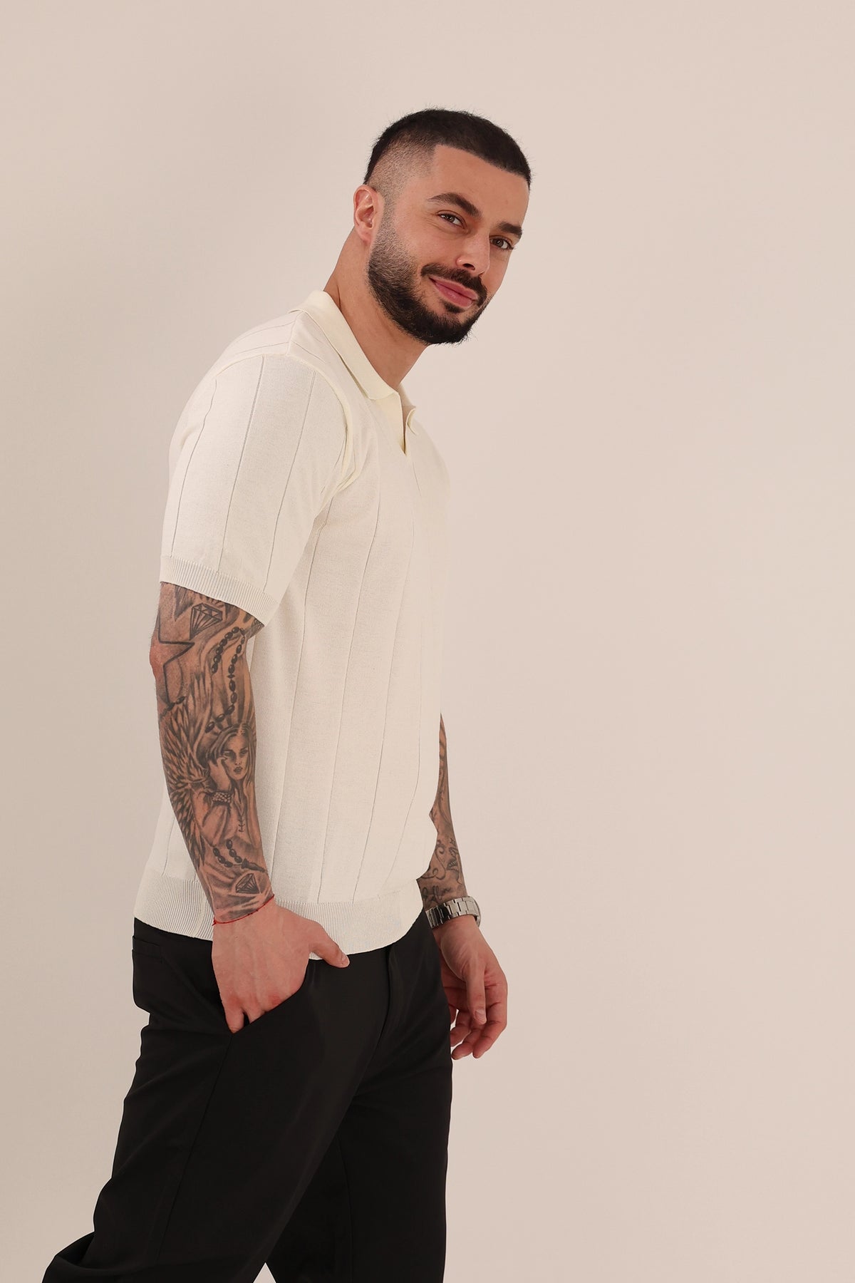 Maice open collar