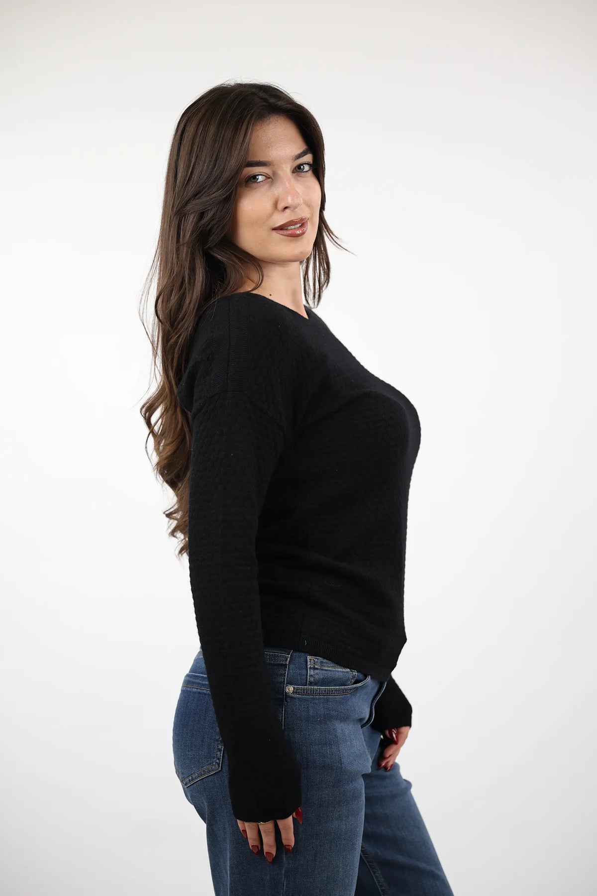 Bluze honeycomb knit