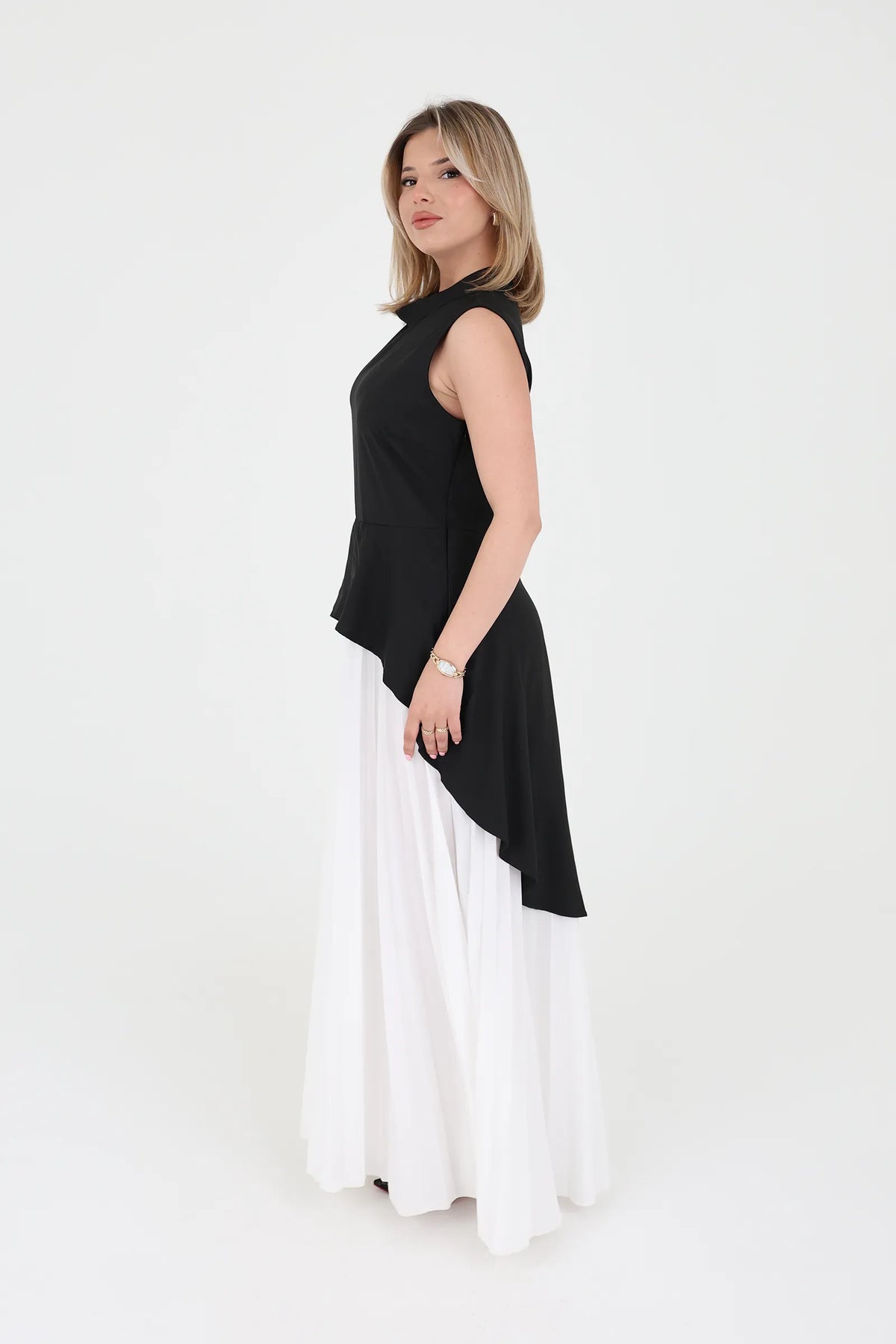 Fustan top&pleated
