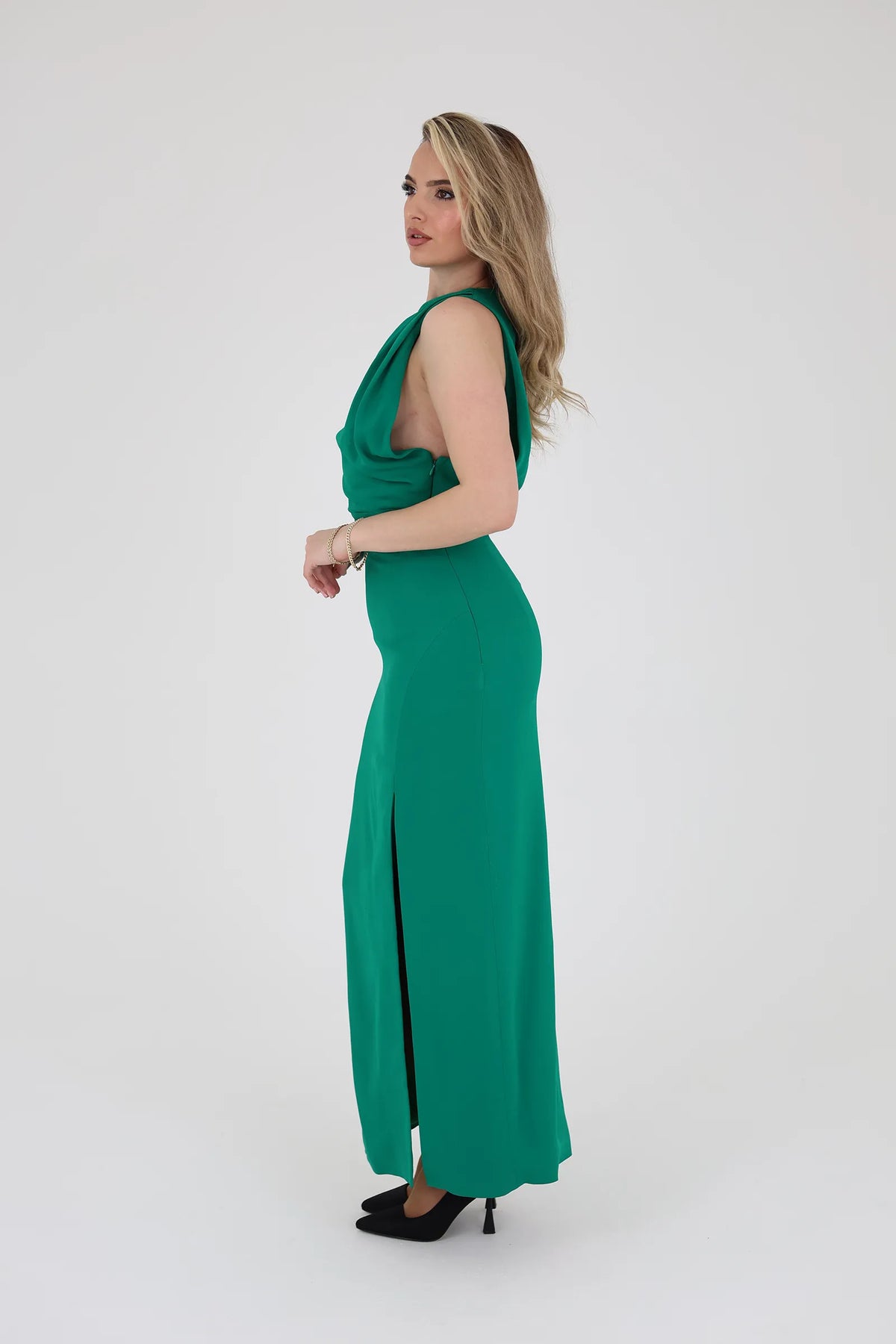 Fustan asymmetrical draped