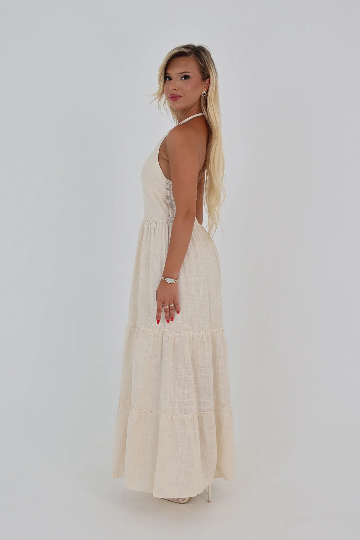 Fustan open back sundress