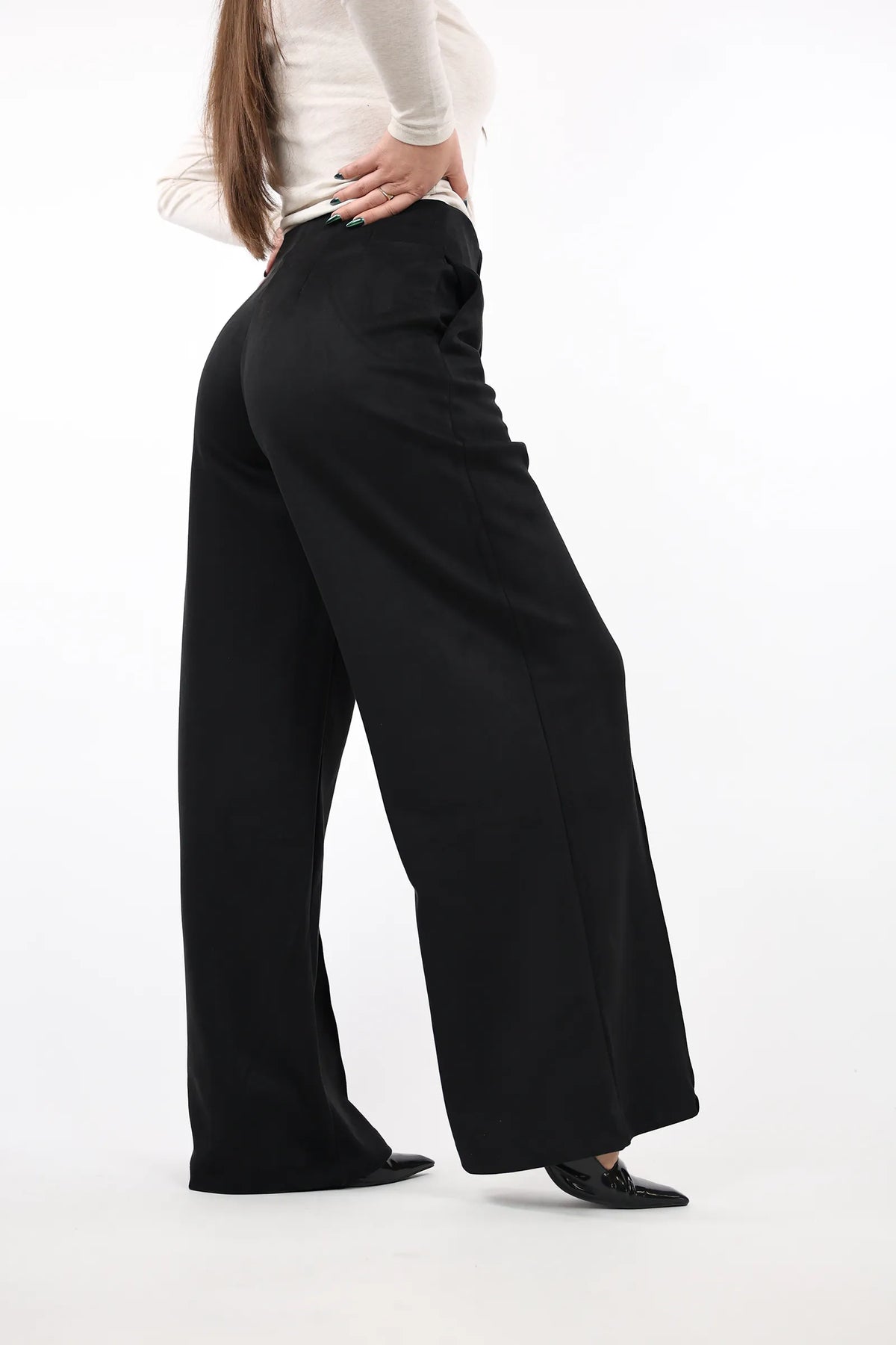 Pantallona suede bootcut