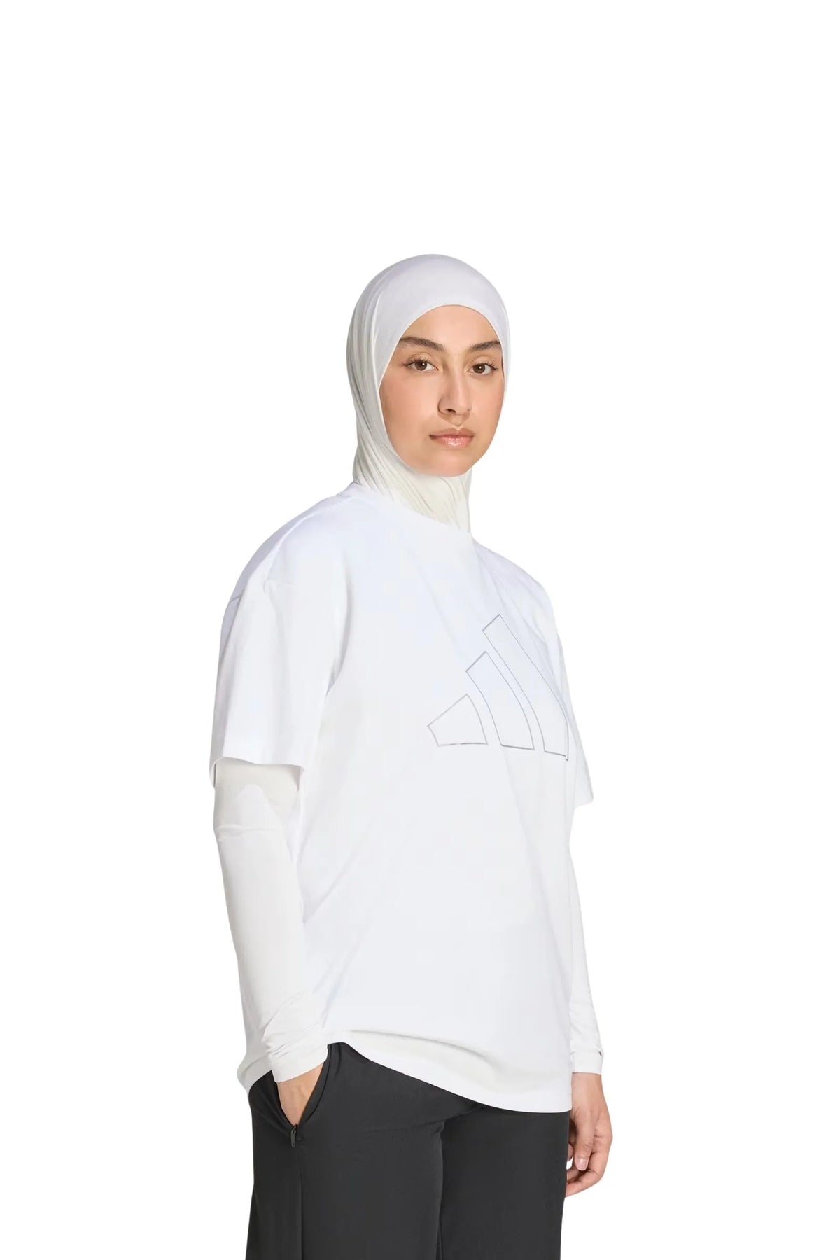 Maice adidas camiseta oversized logo power essentials workout KE8524