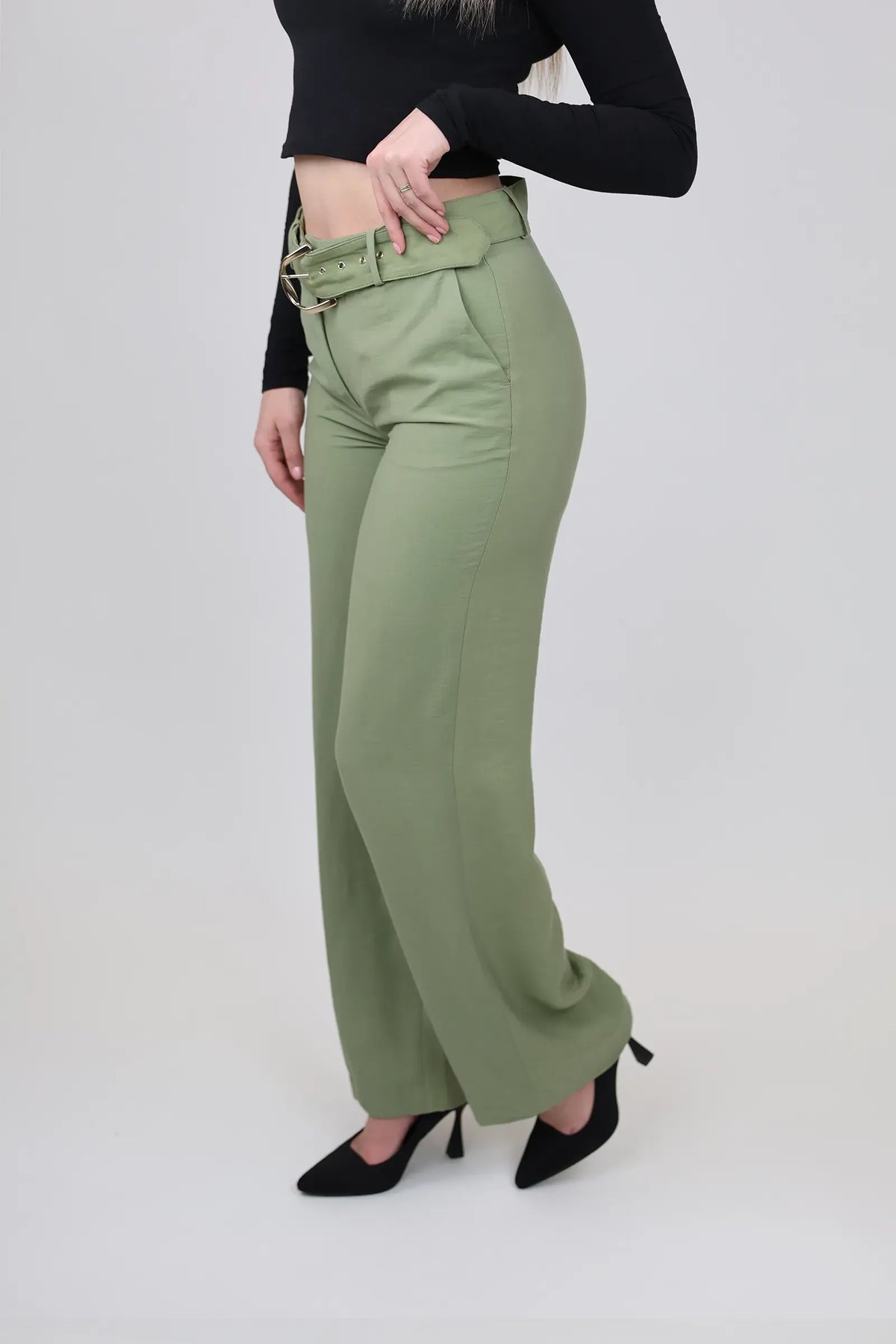 Pantallona wide leg office