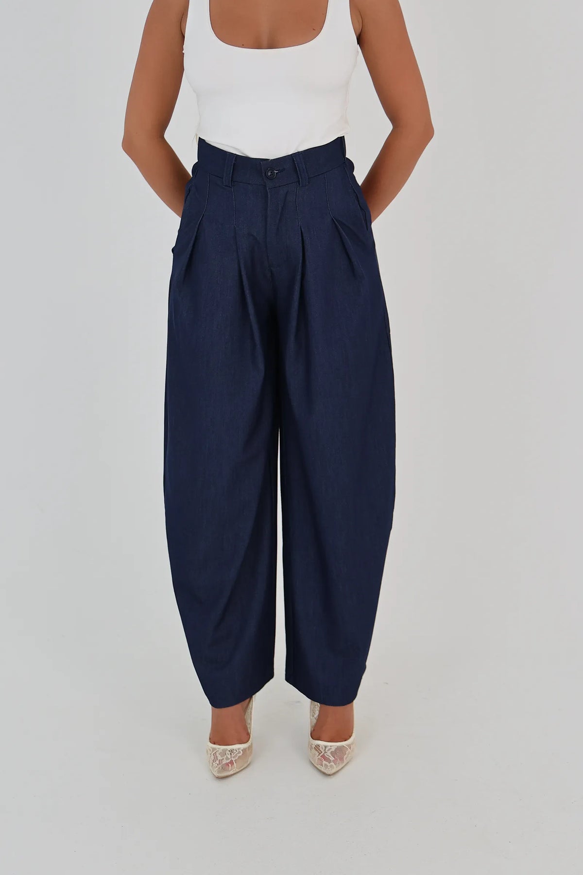 Pantallona dark denim