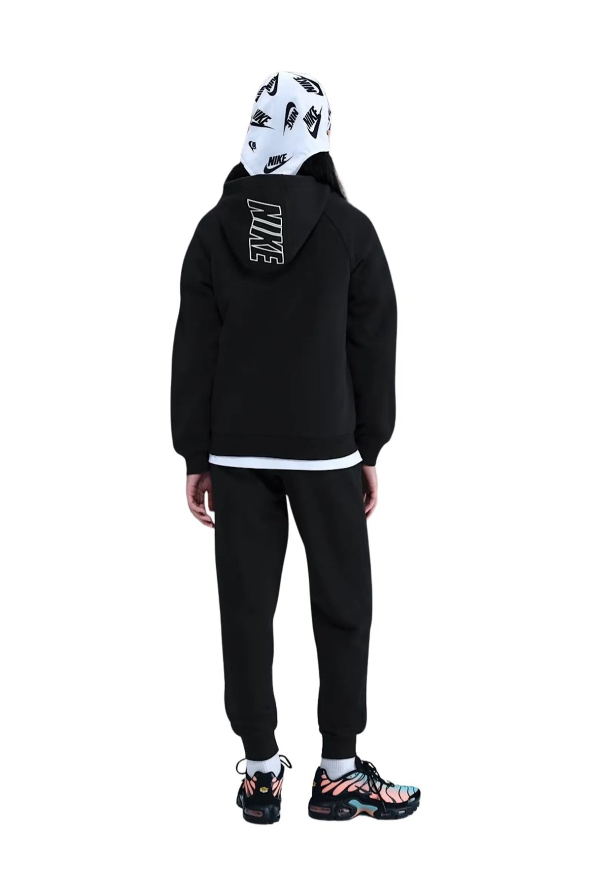 Set nike sportswear club fleece big kids' hooded tracksuit HQ9318-010