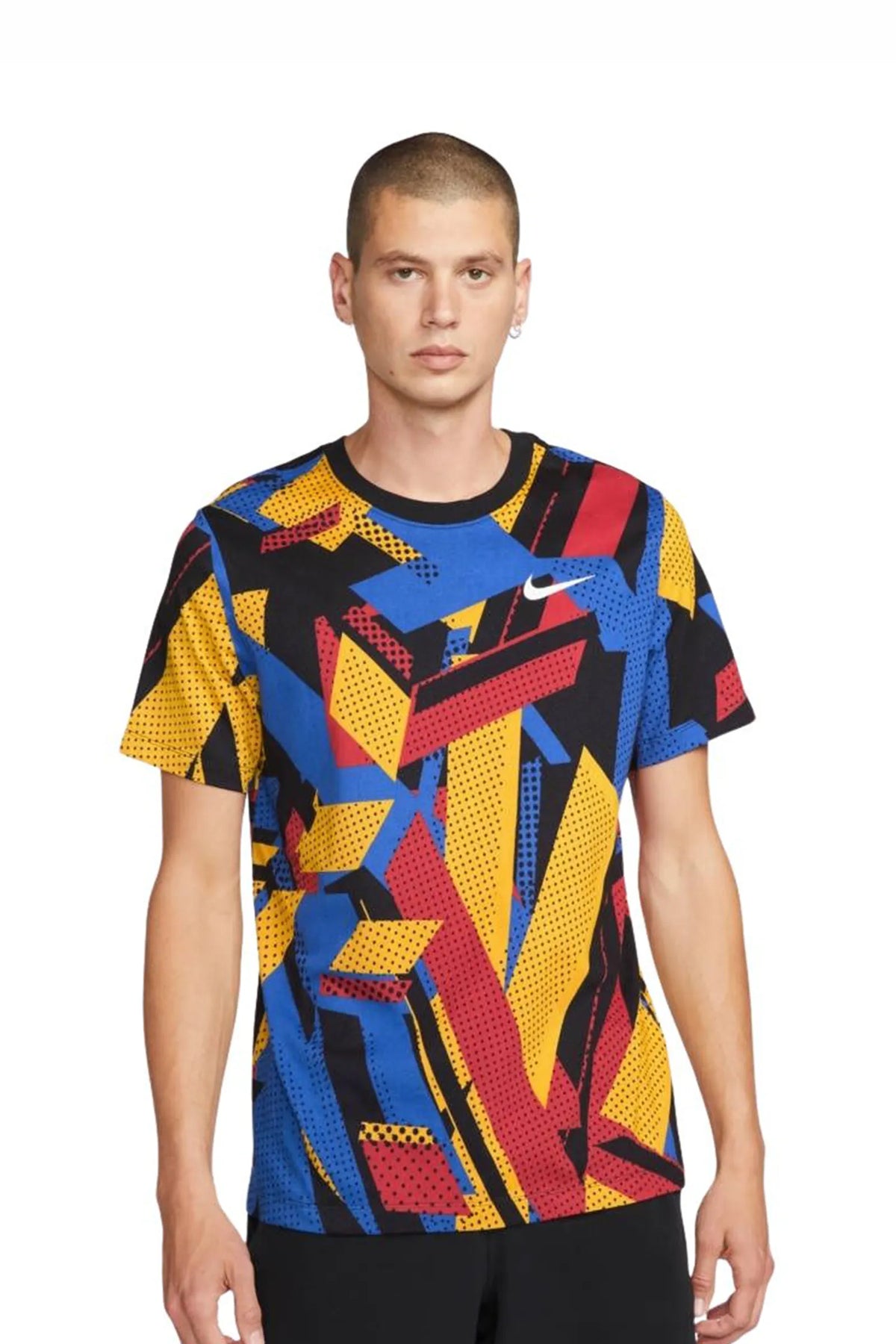 Maice nike geometric jacquard dri fit t-shirt multicoloured DM6253-405