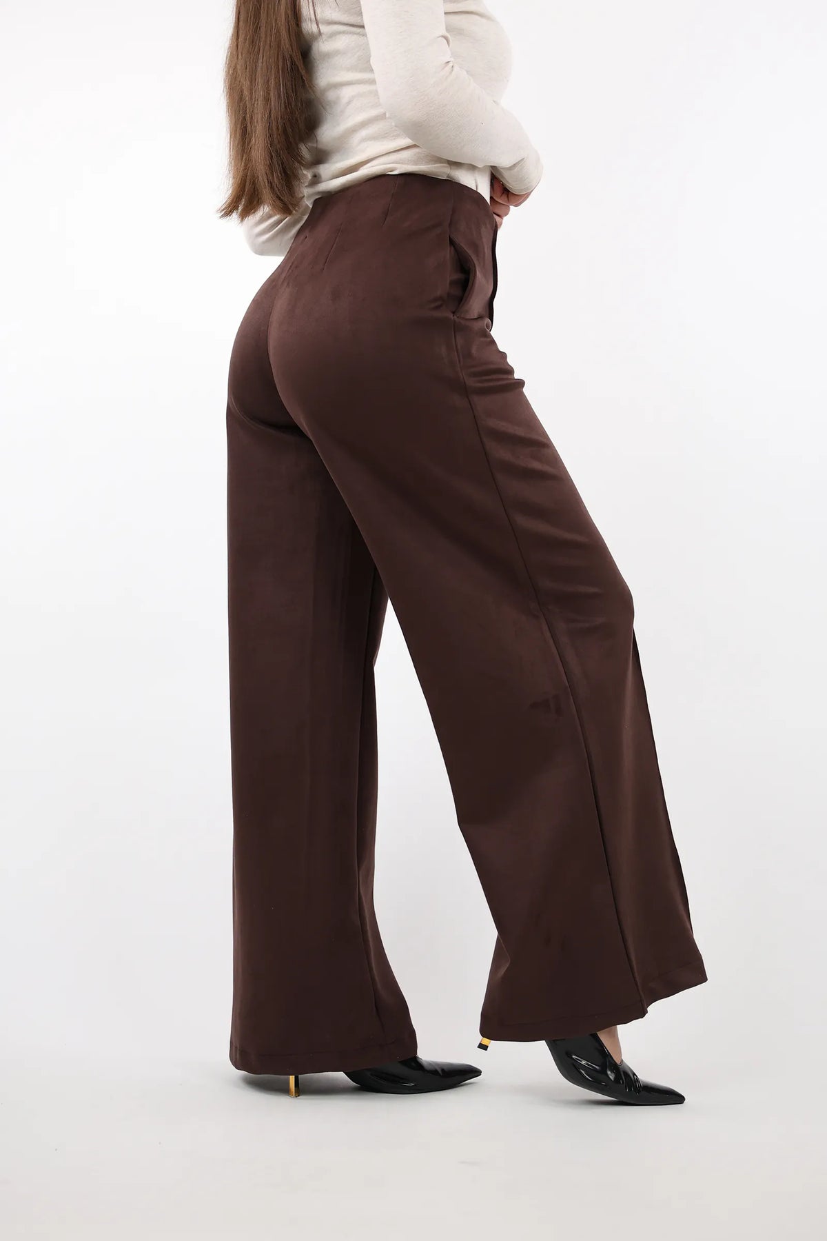 Pantallona suede bootcut