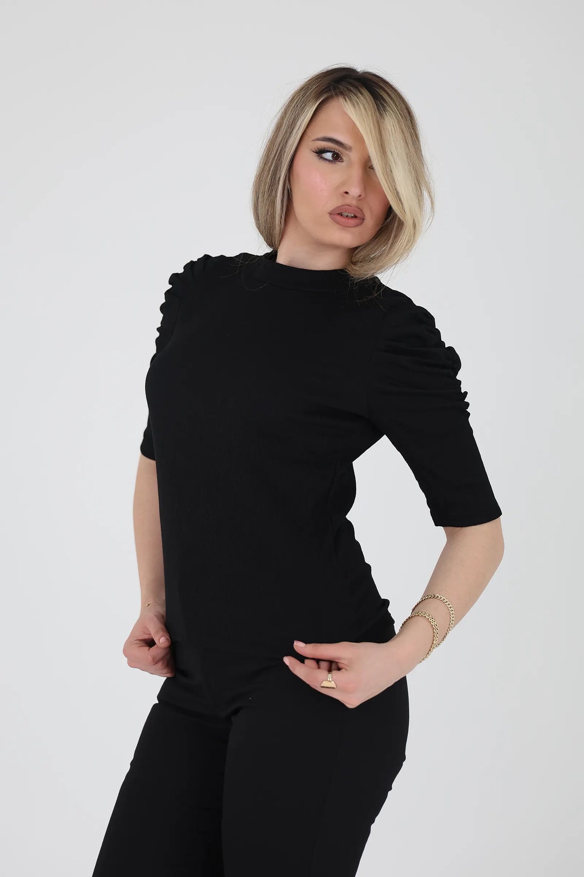 Maice ruched sleeve