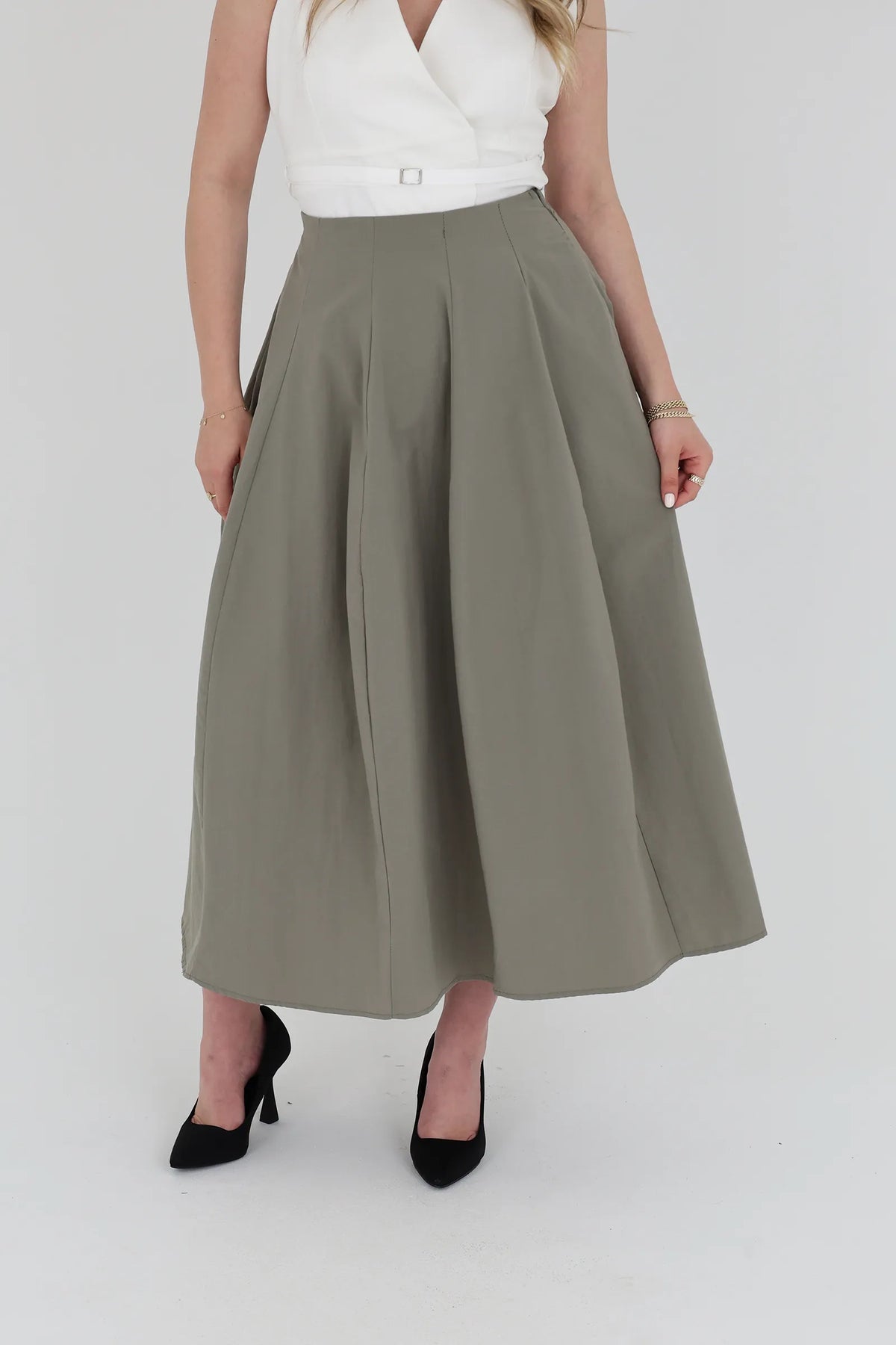 Fund midi circle skirt