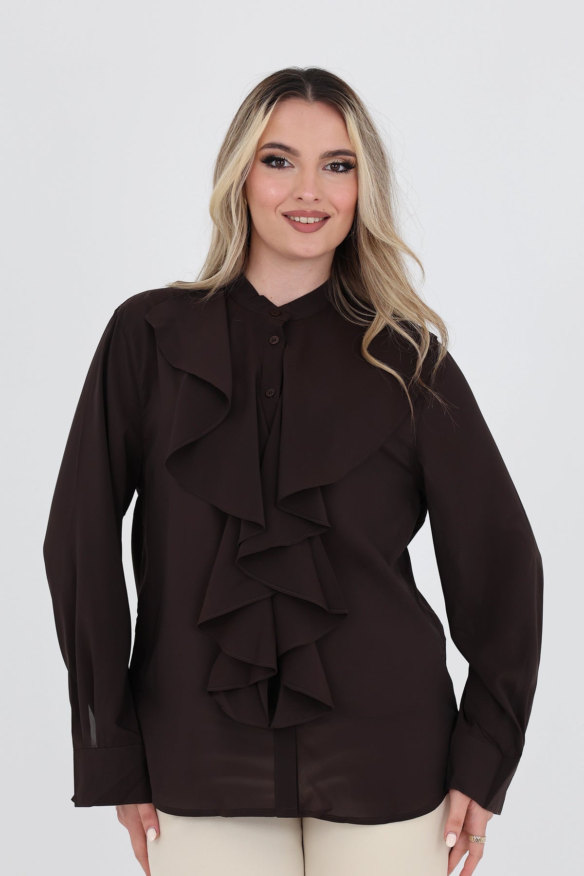 Kemishe ruffle front