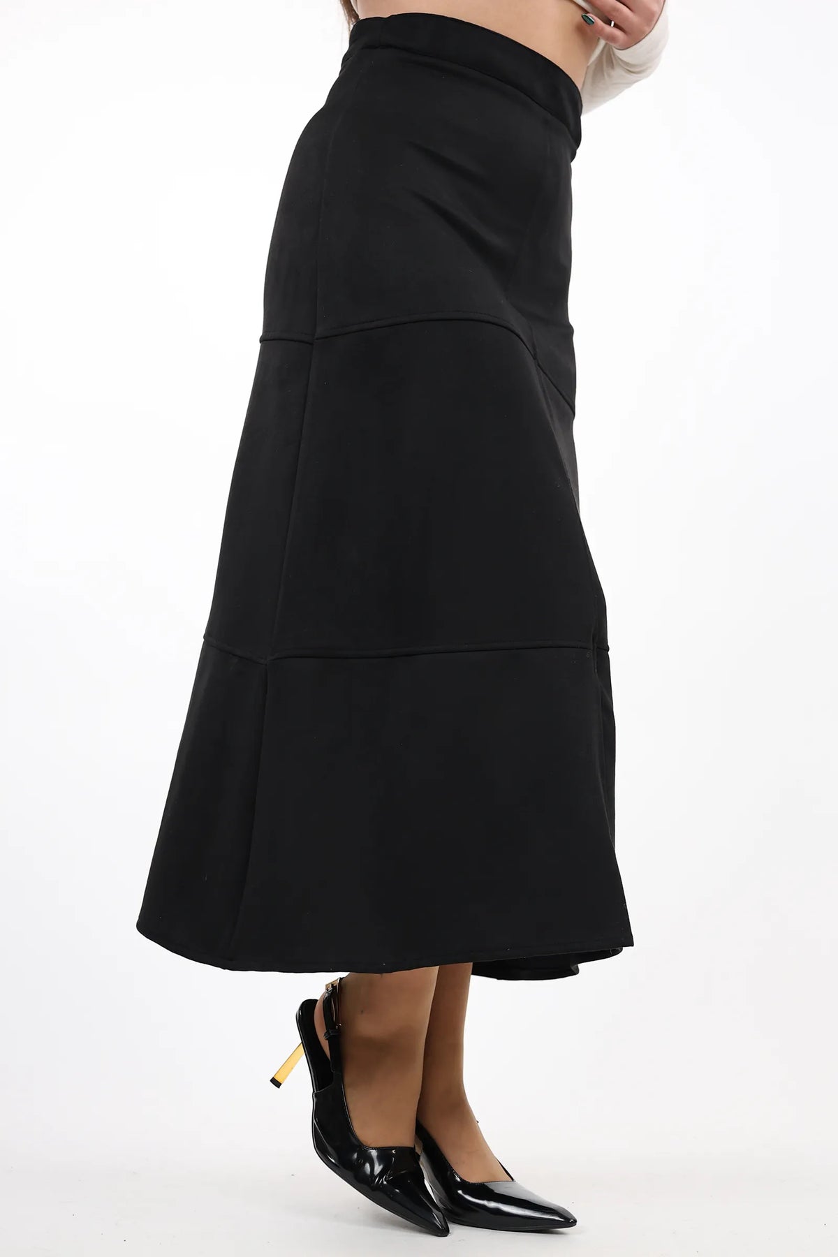 Fund suede midi skirt