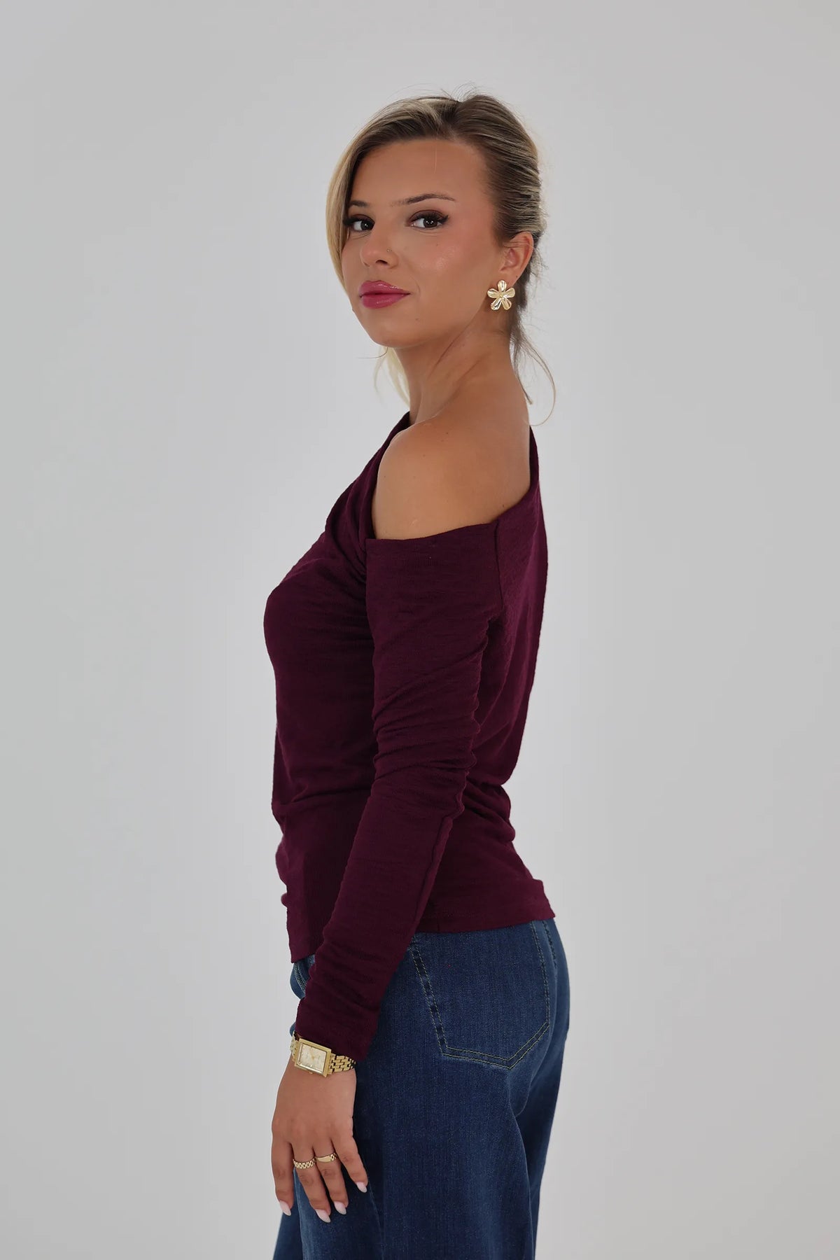 Bluze asymmetric neck