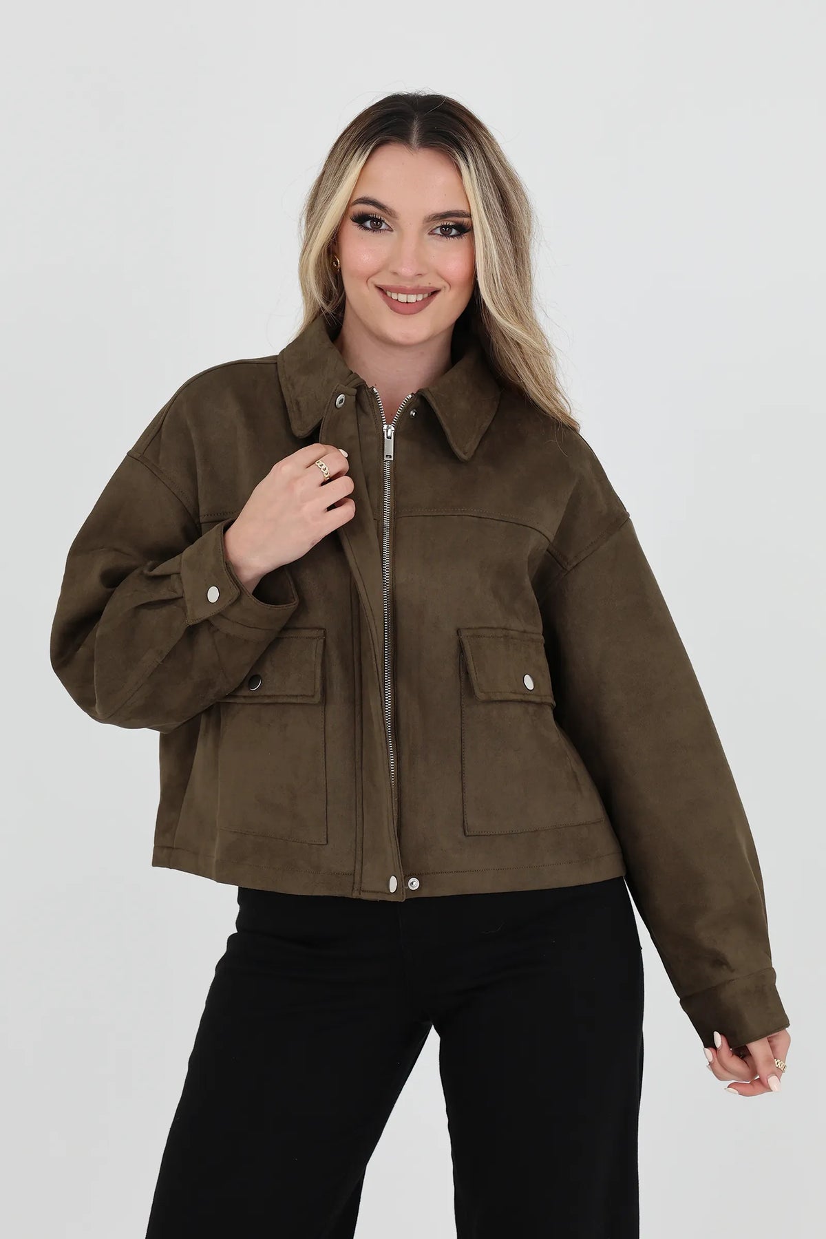 Jakne suede effect