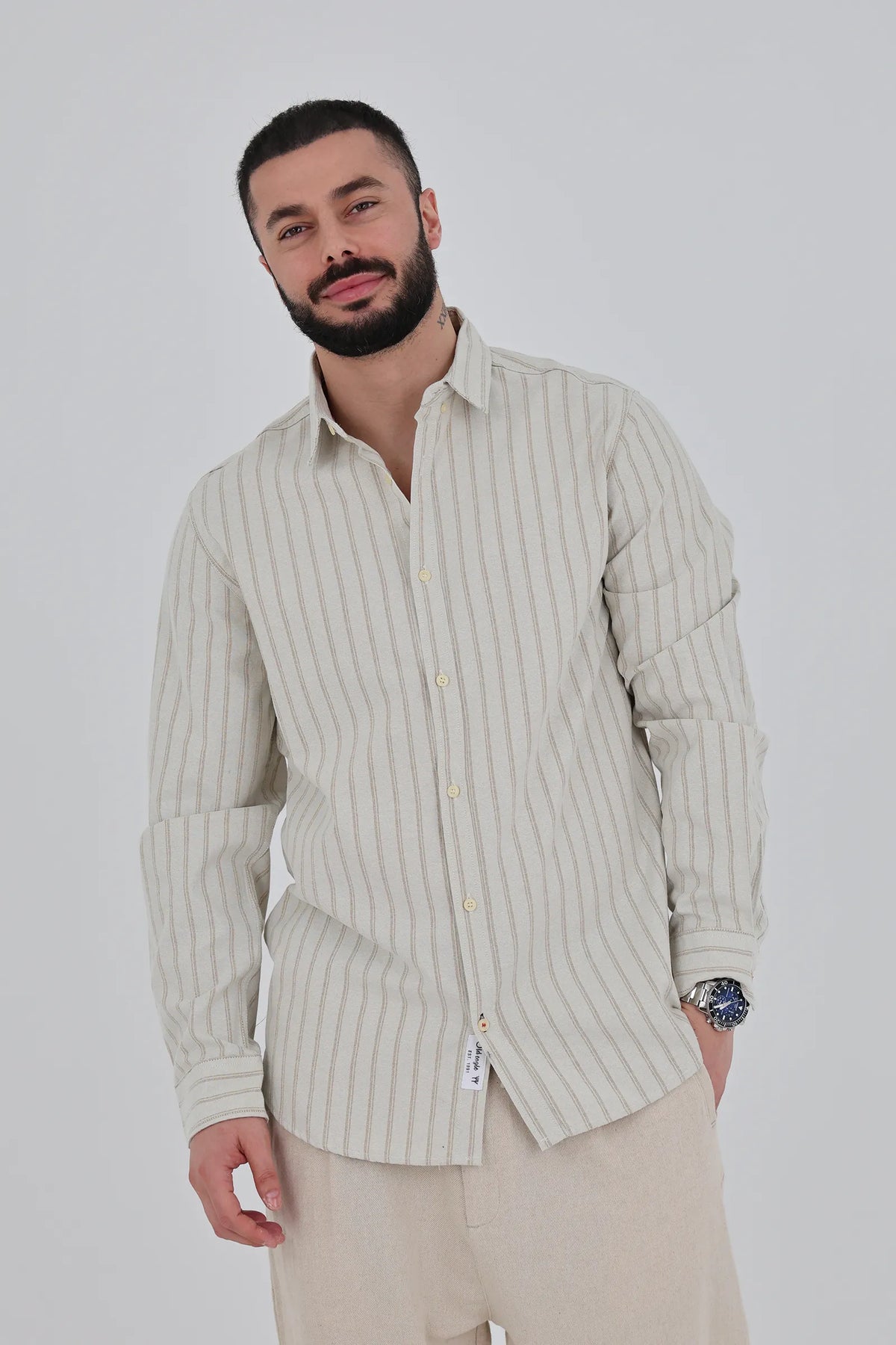 Kemishe slim fit striped