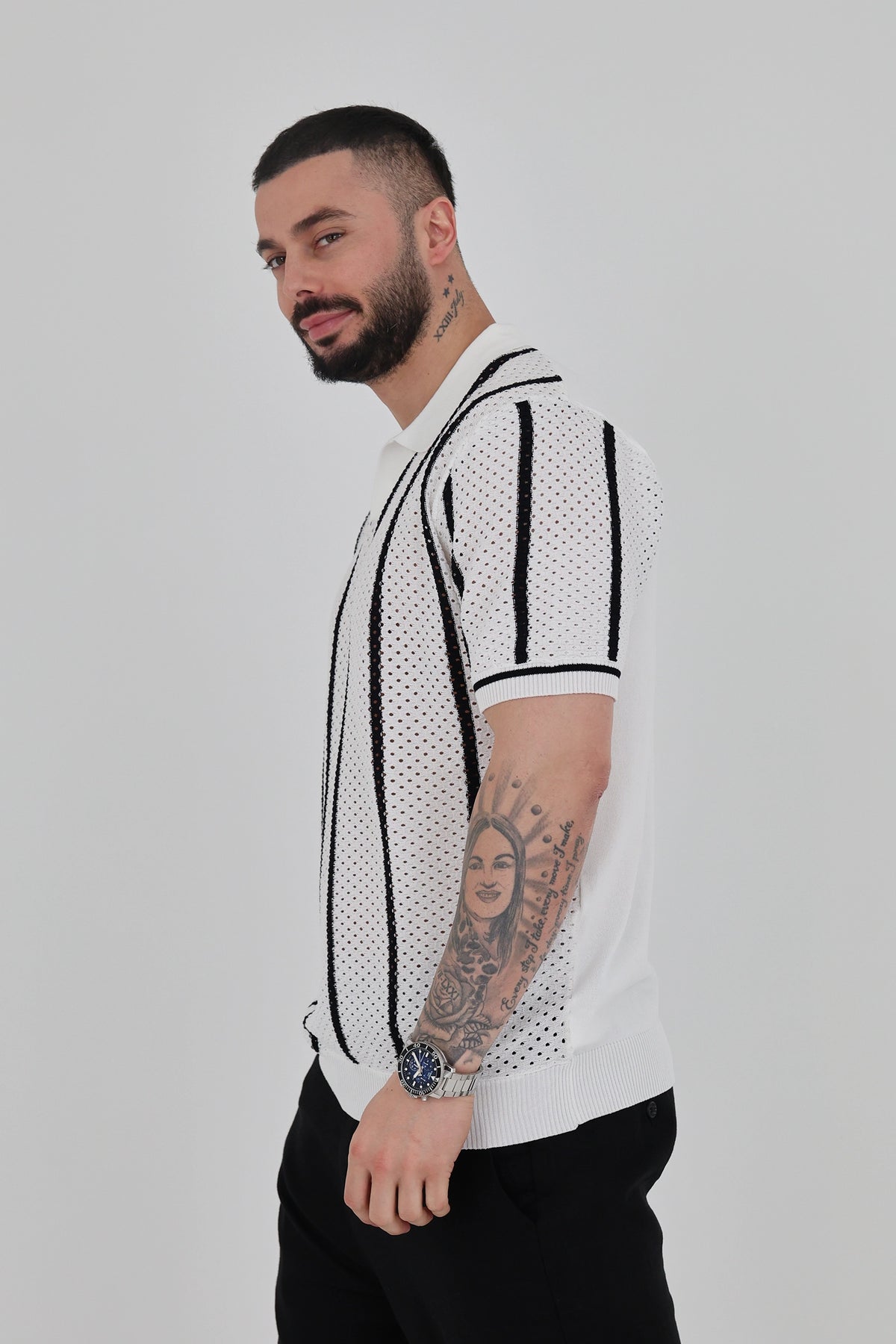 Maice striped crochet