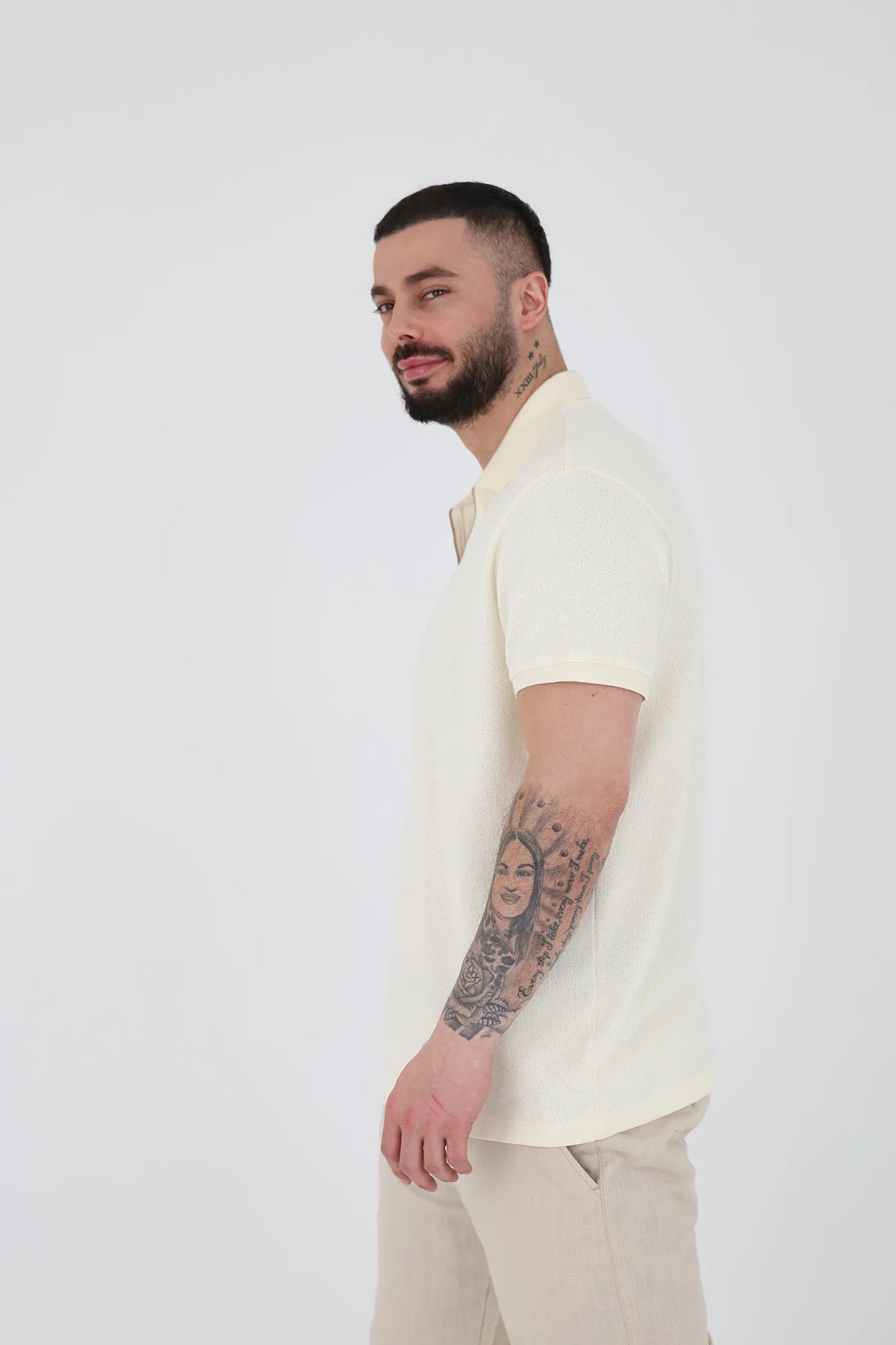 Maice half zip textured
