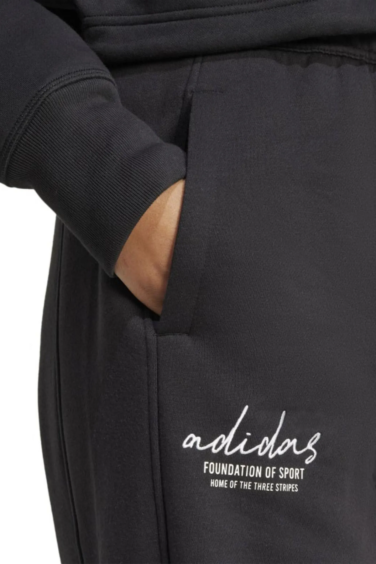 trenerka adidas Signature Graphic Embroidery Fleece Straight Leg Pant IY1470