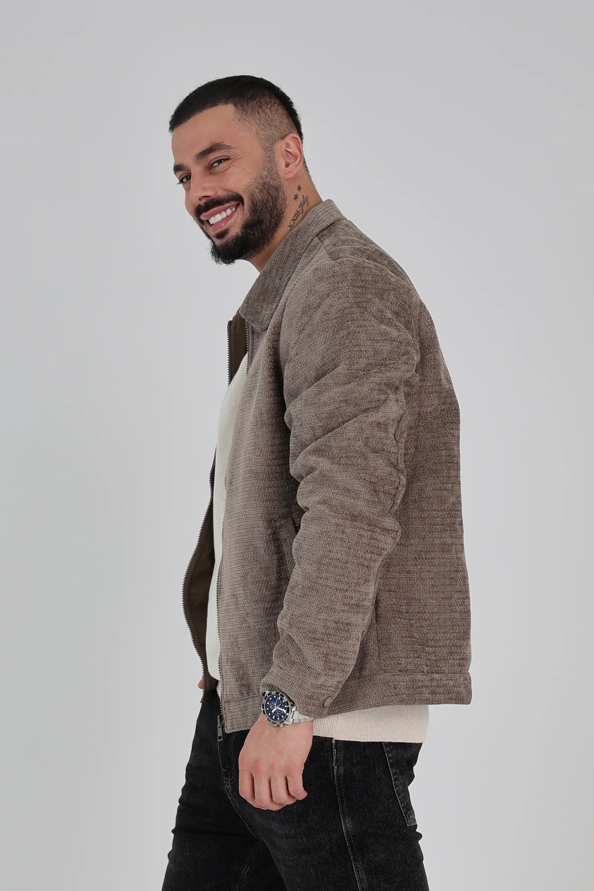 Jakne textured suede