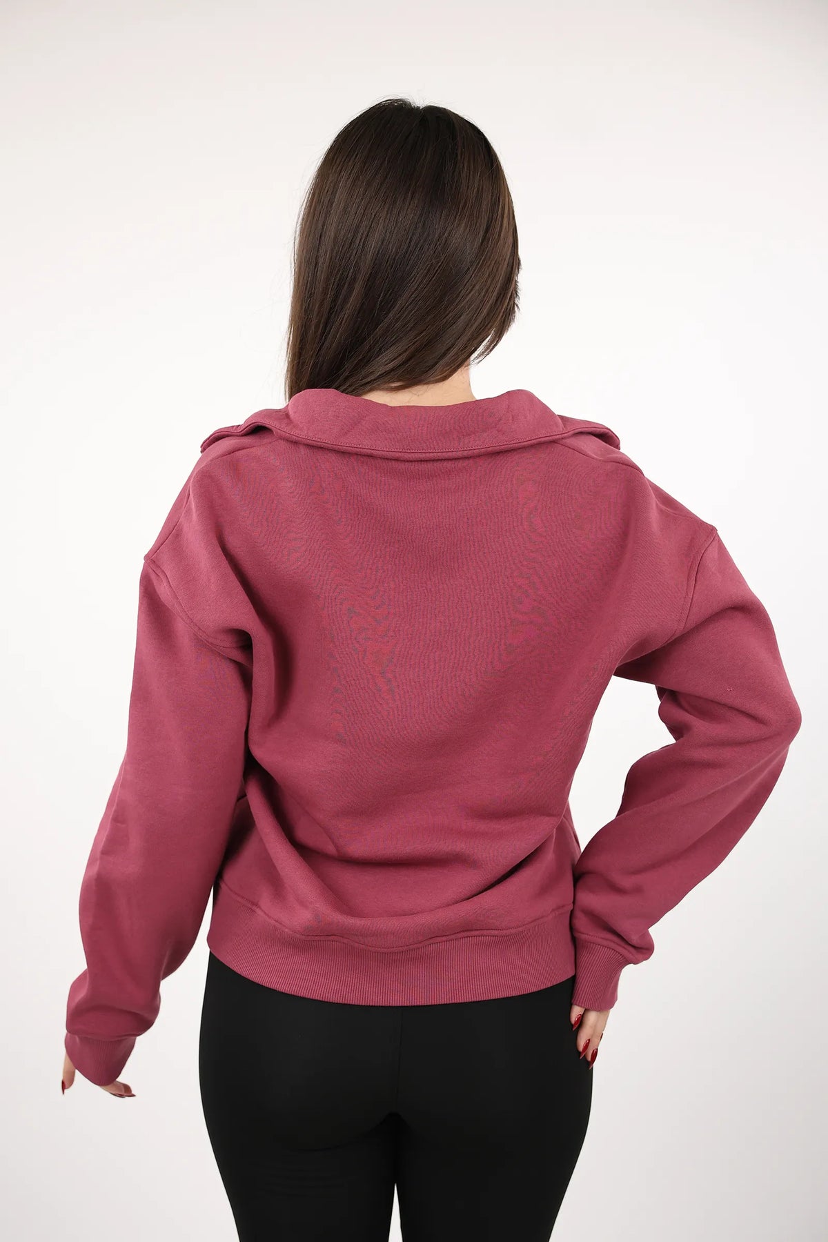 Duks pink half-zip