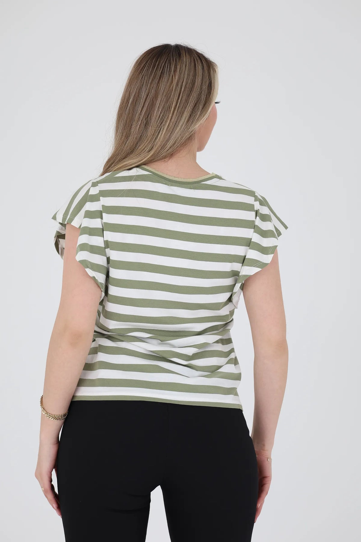 Maice striped v-neck