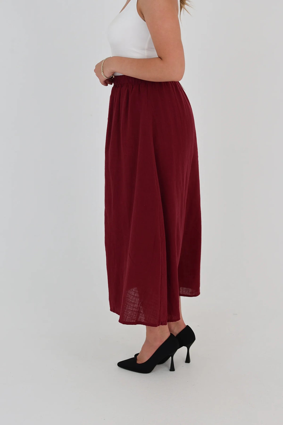 Fund elastic waist midi