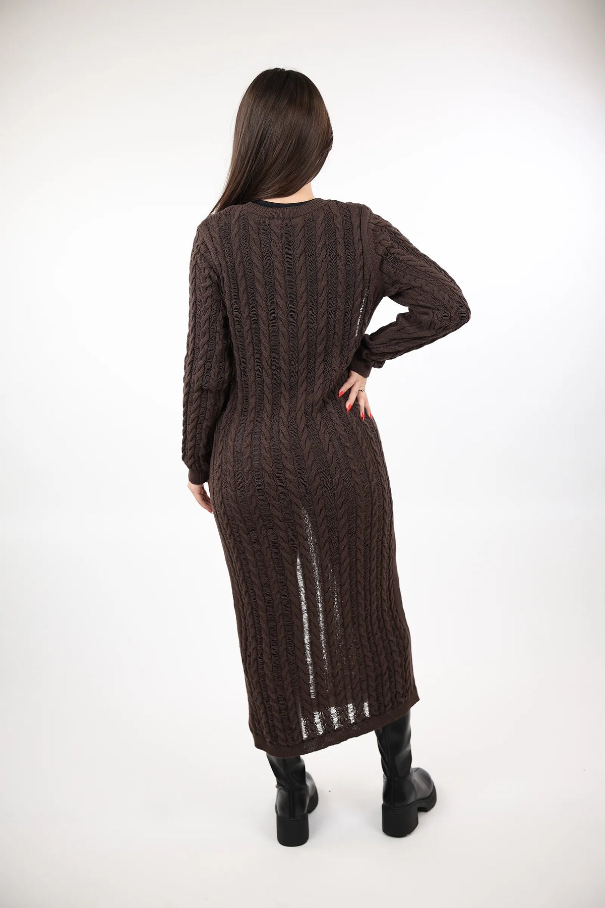 Fustan cable knit