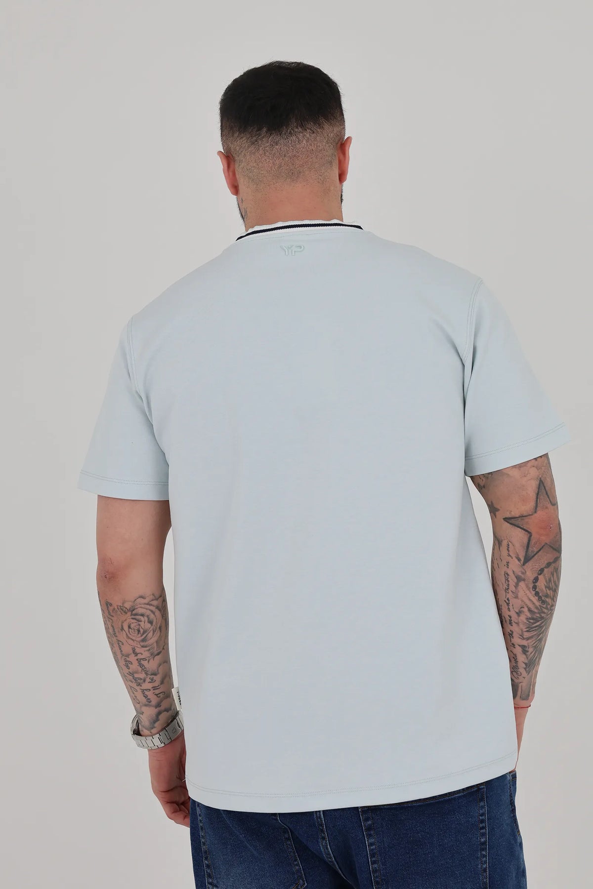 Maice contrast ribbed neck