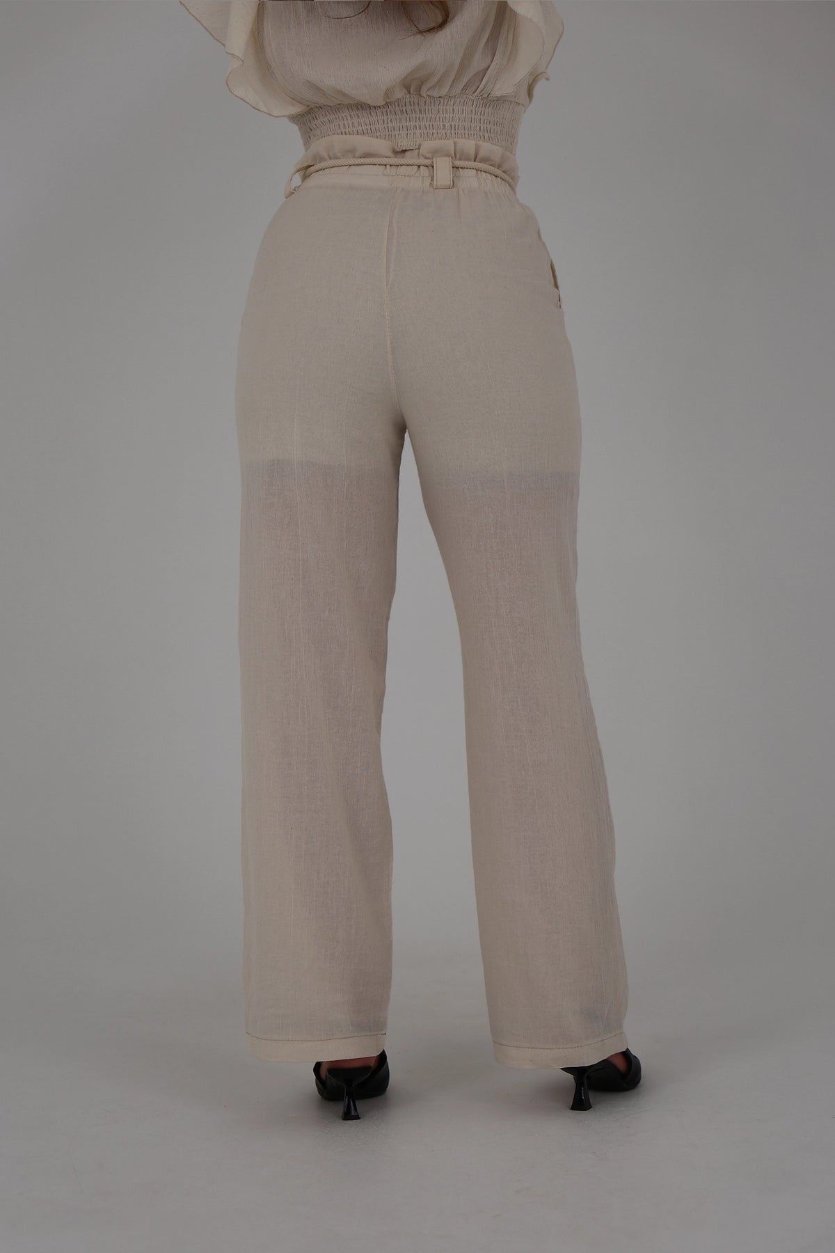 Pantallona waist wide leg