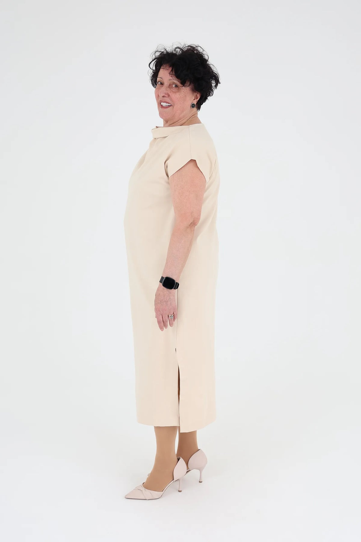 Fustan cowl neck
