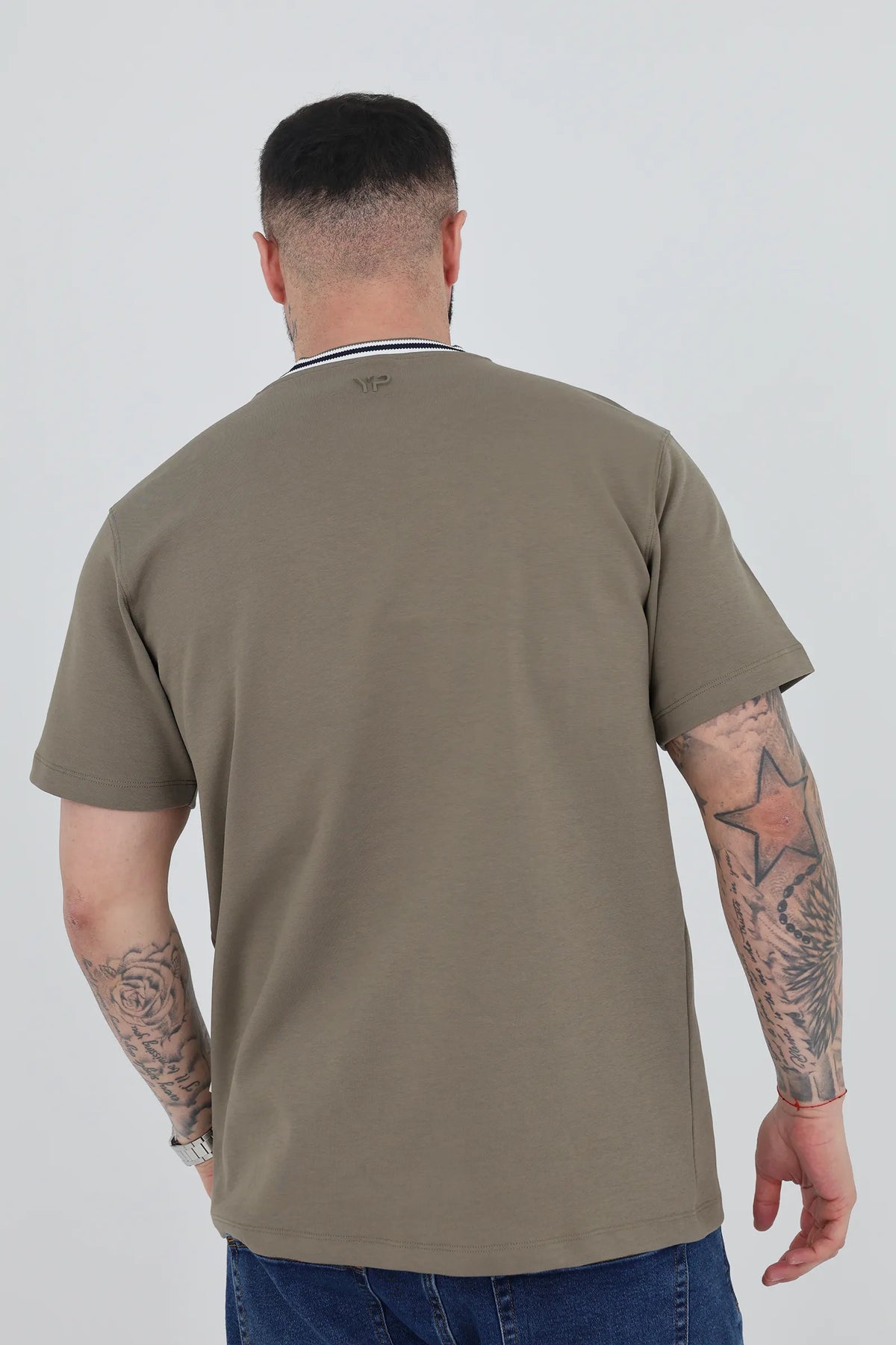 Maice contrast ribbed neck