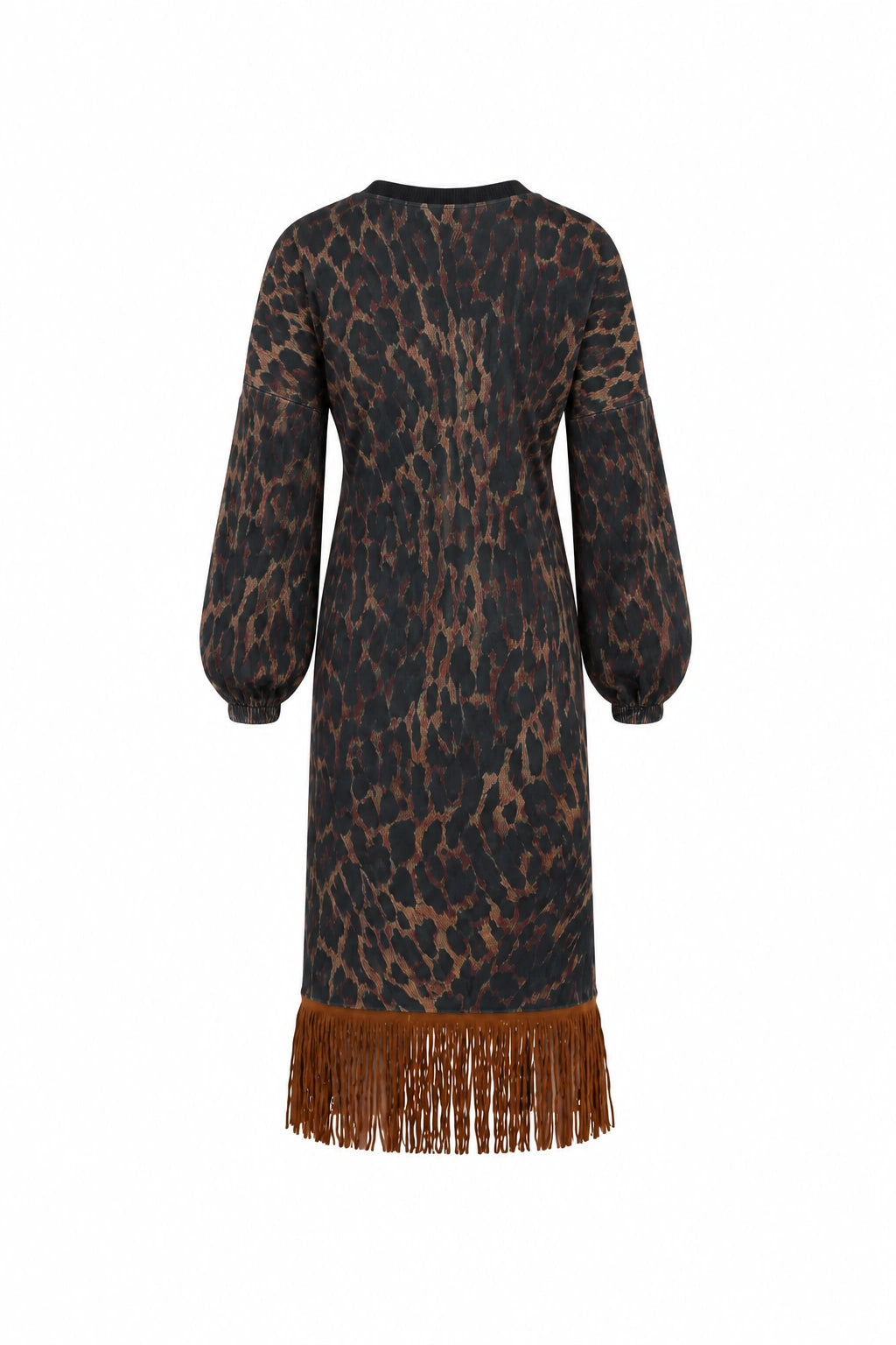 Fustan leopard print midi
