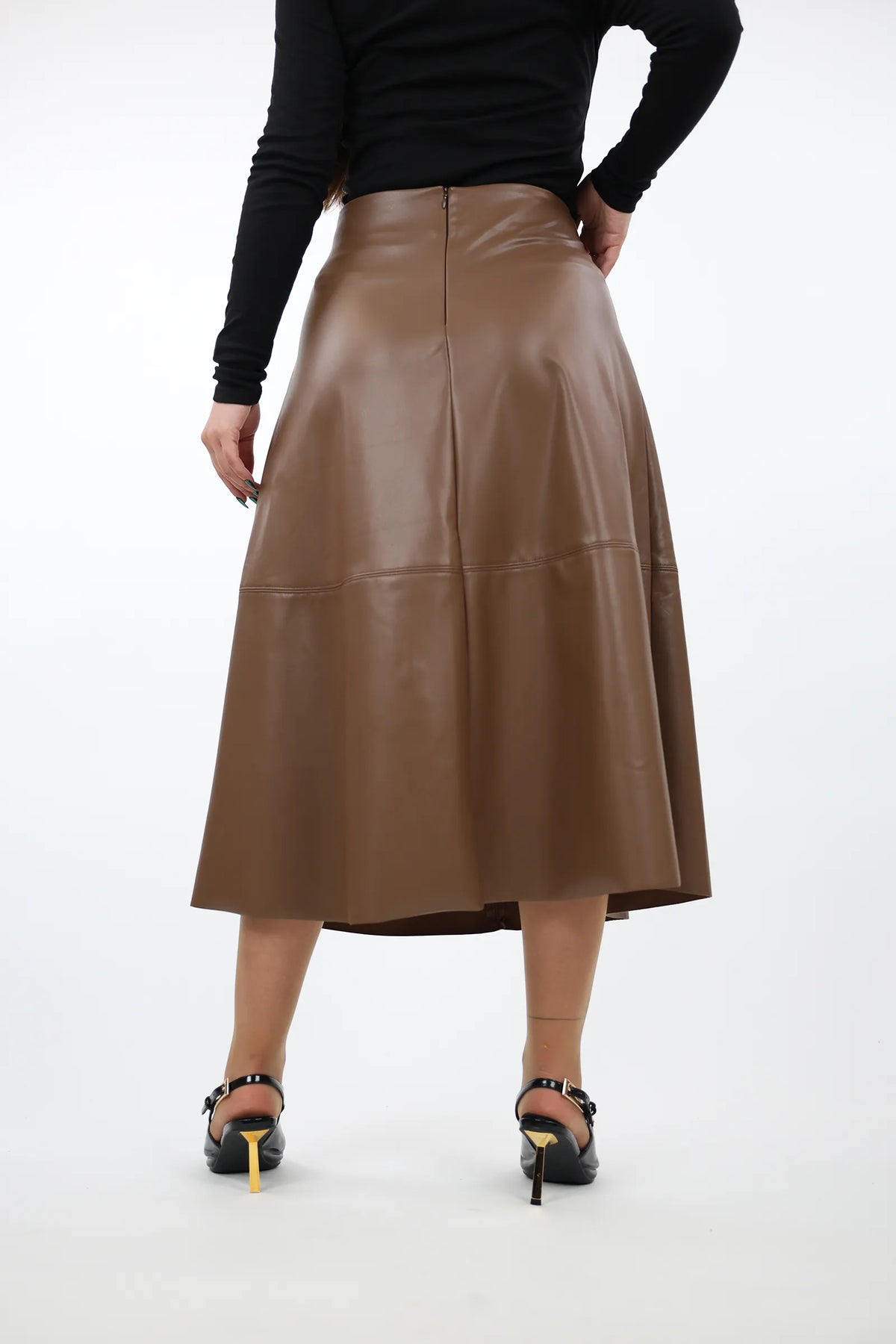 Fund leather midi