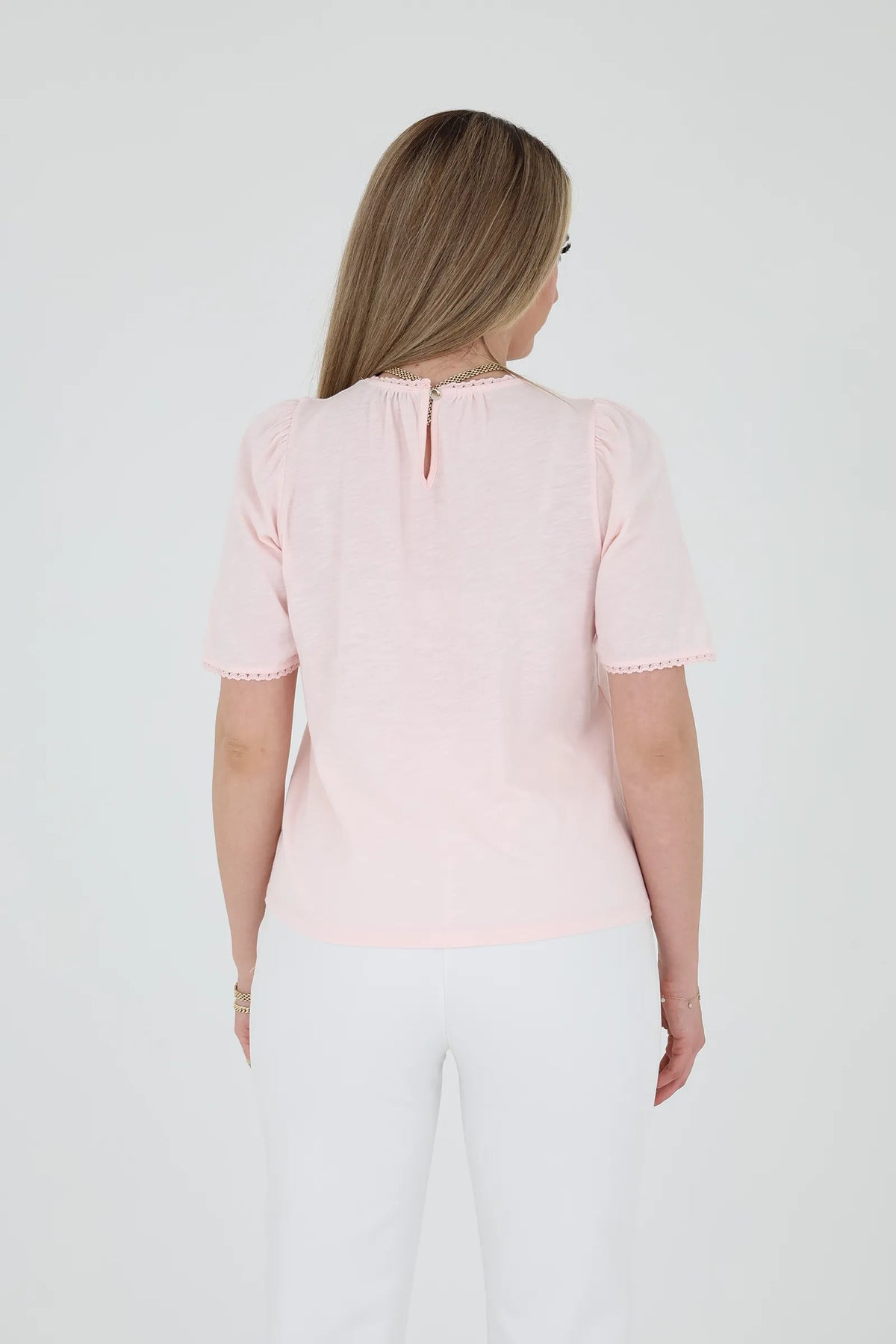 Maice ruffle neck