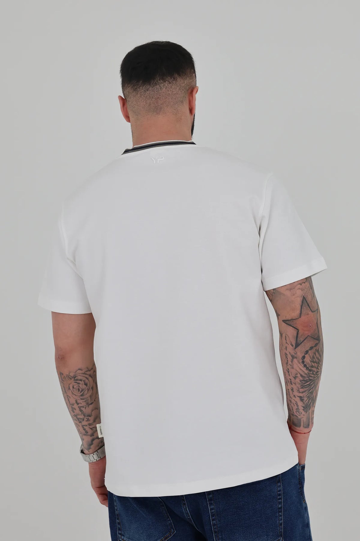 Maice contrast ribbed neck