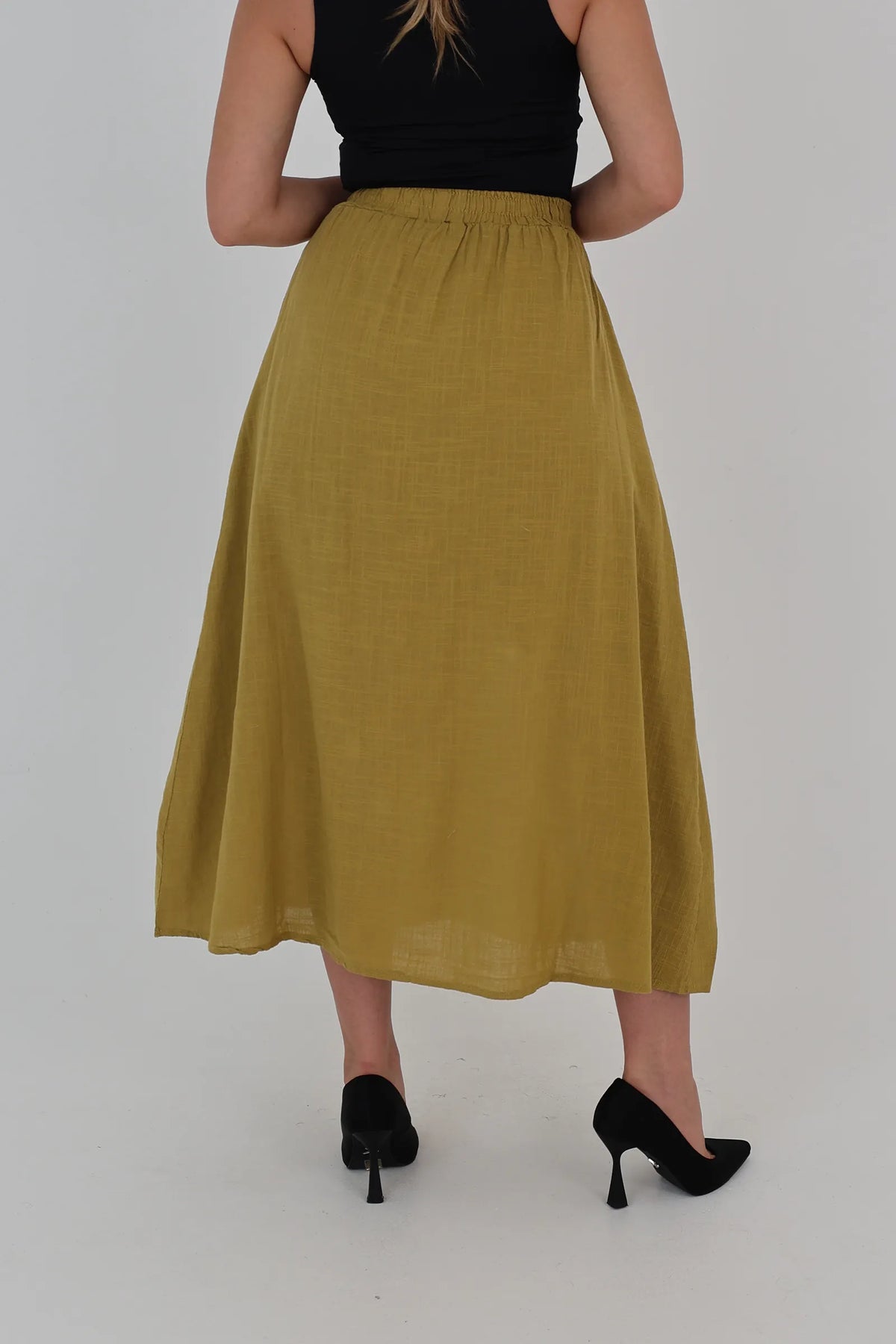 Fund elastic waist midi