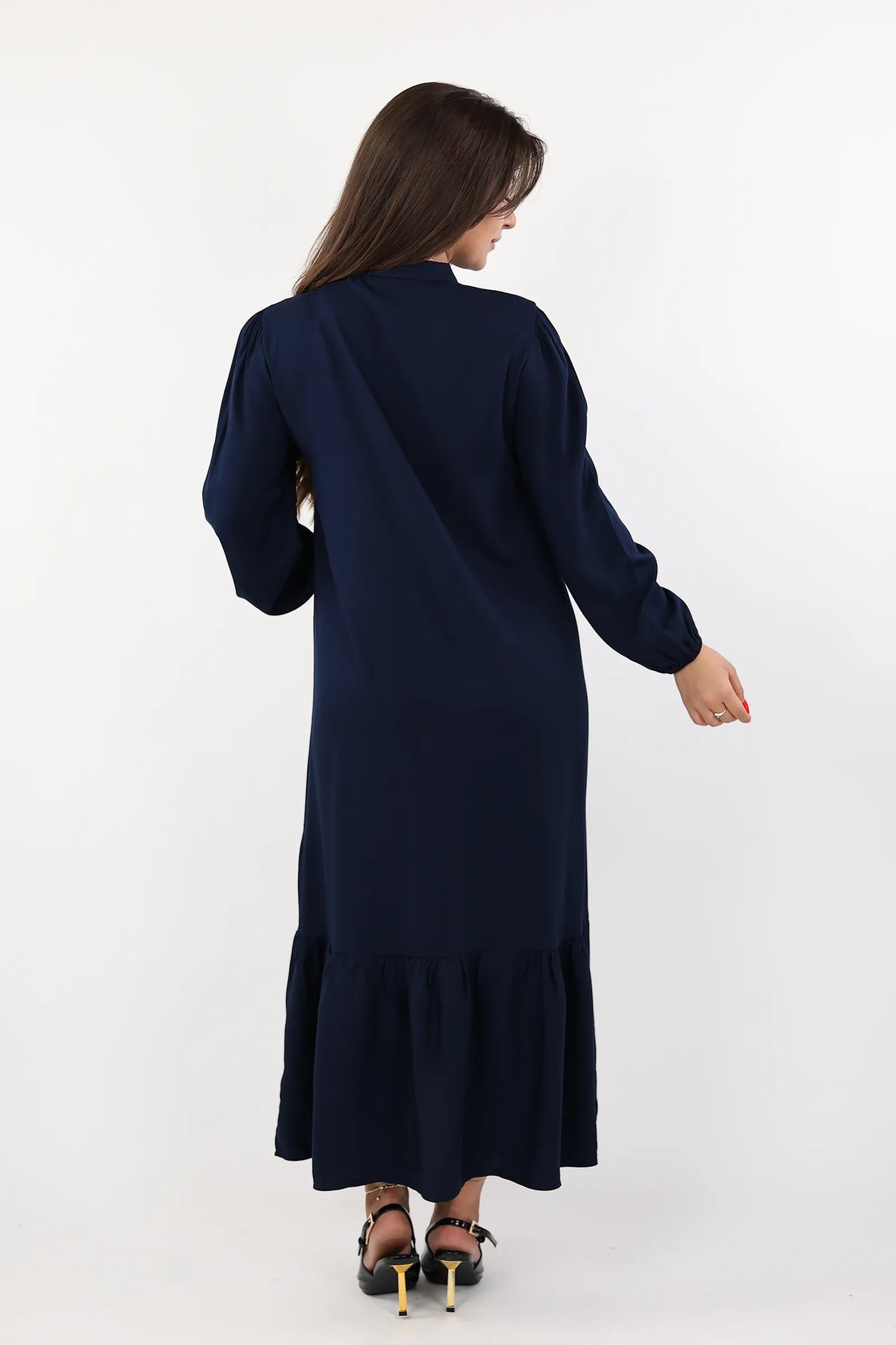 Fustan button maxi